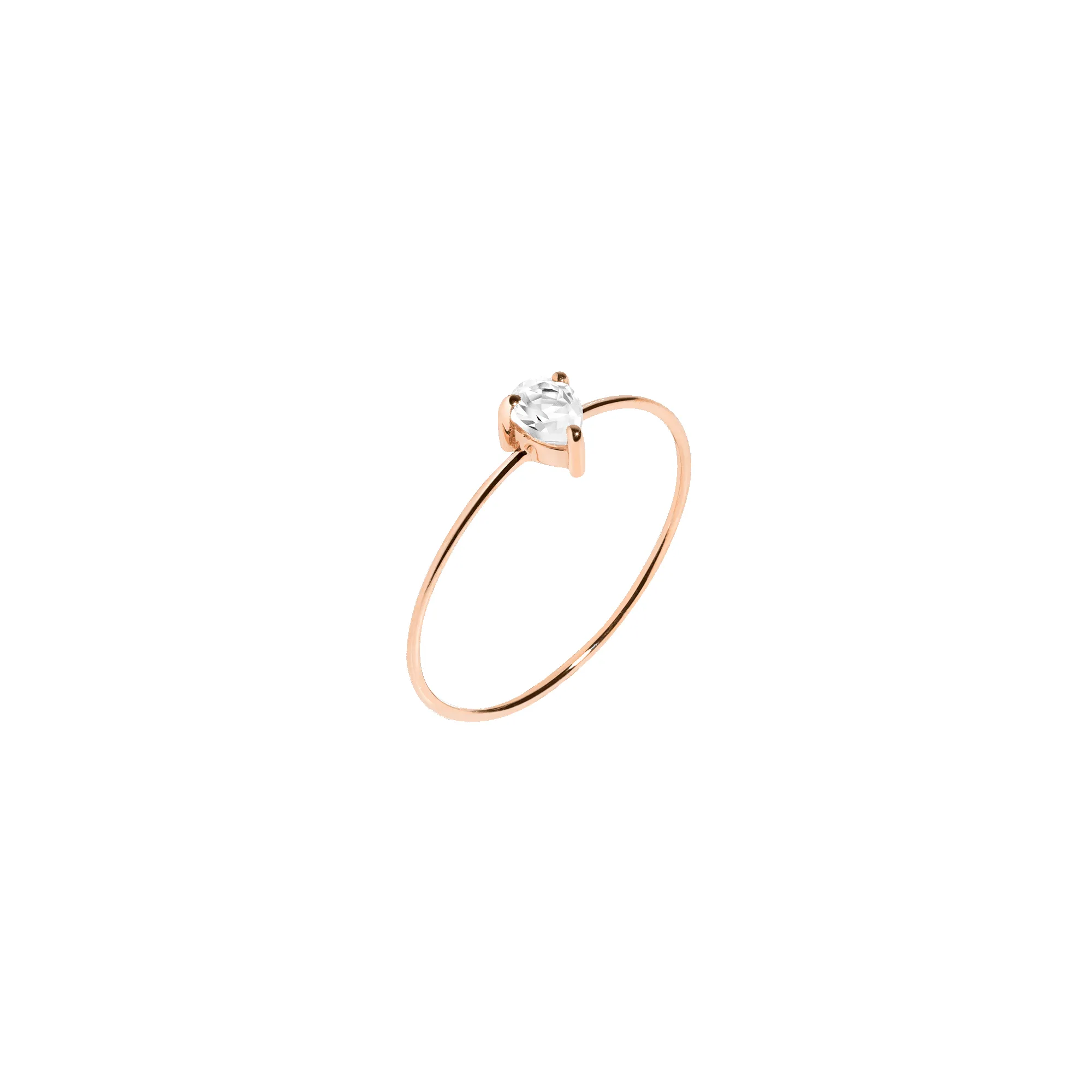 Pear White Sapphire Gold Ring sold by Aurate product image thumbnail 2