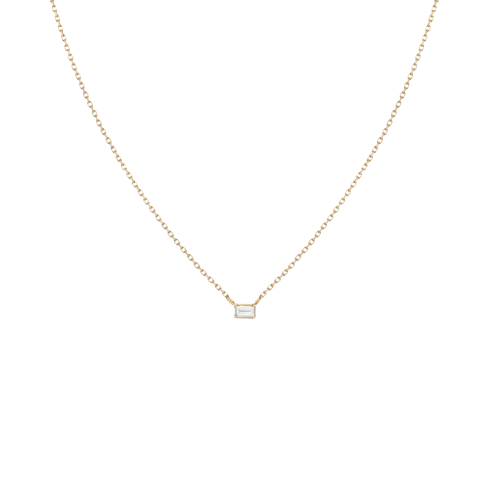 Baguette Diamond Necklace sold by Aurate