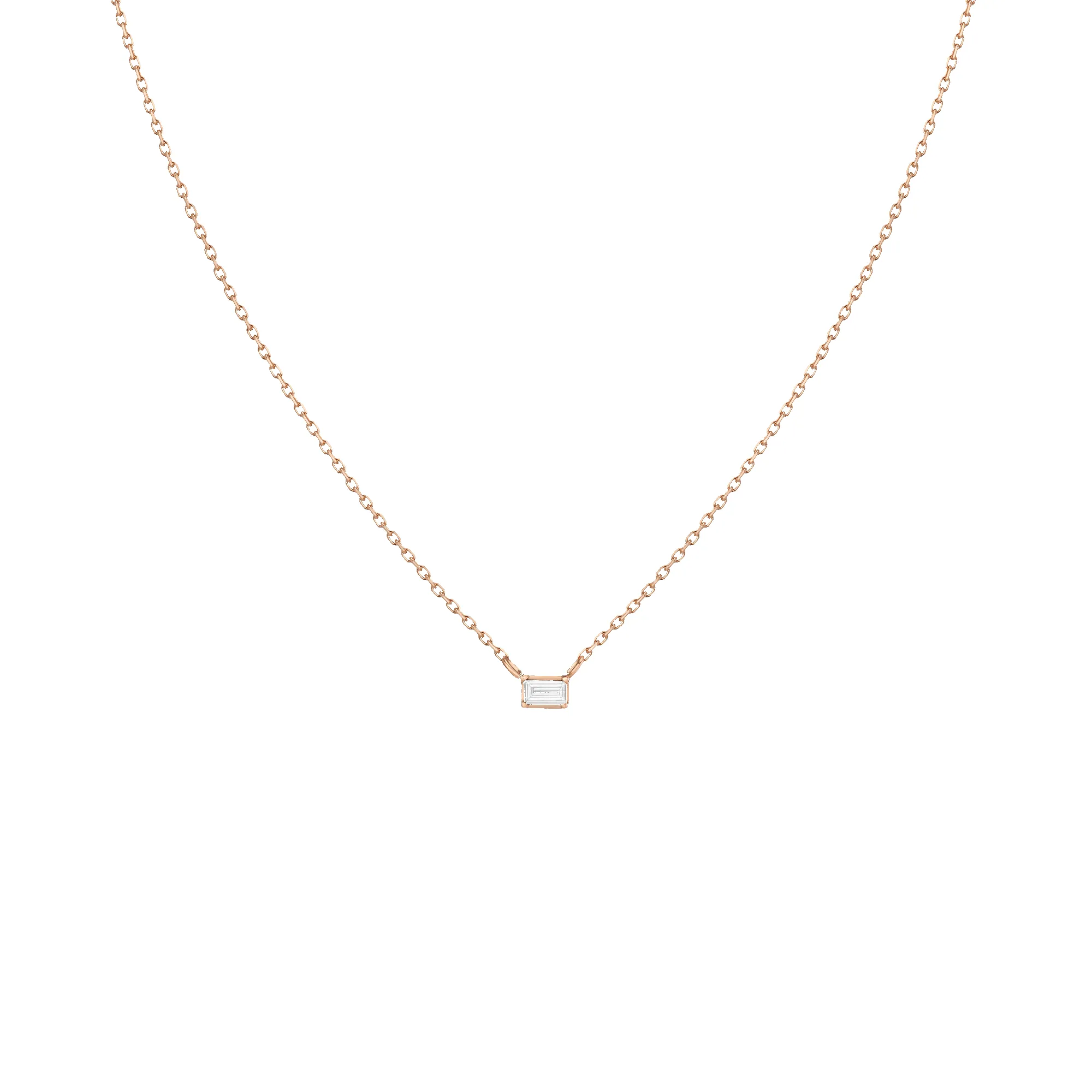 Baguette Diamond Necklace sold by Aurate product image thumbnail 2