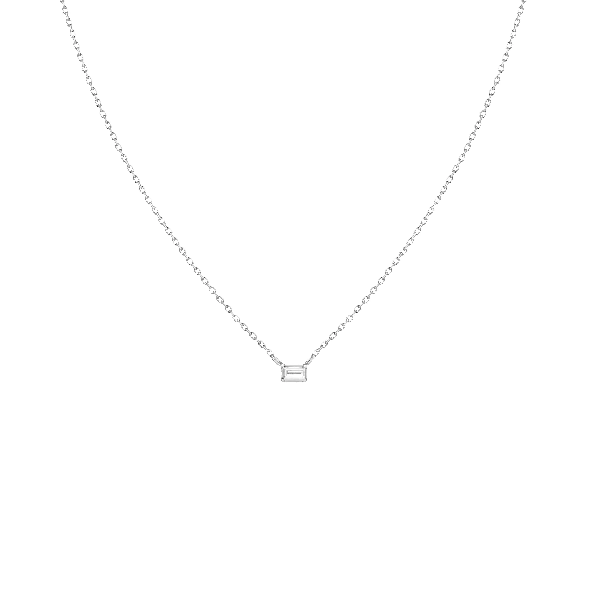 Baguette Diamond Necklace sold by Aurate product image thumbnail 3