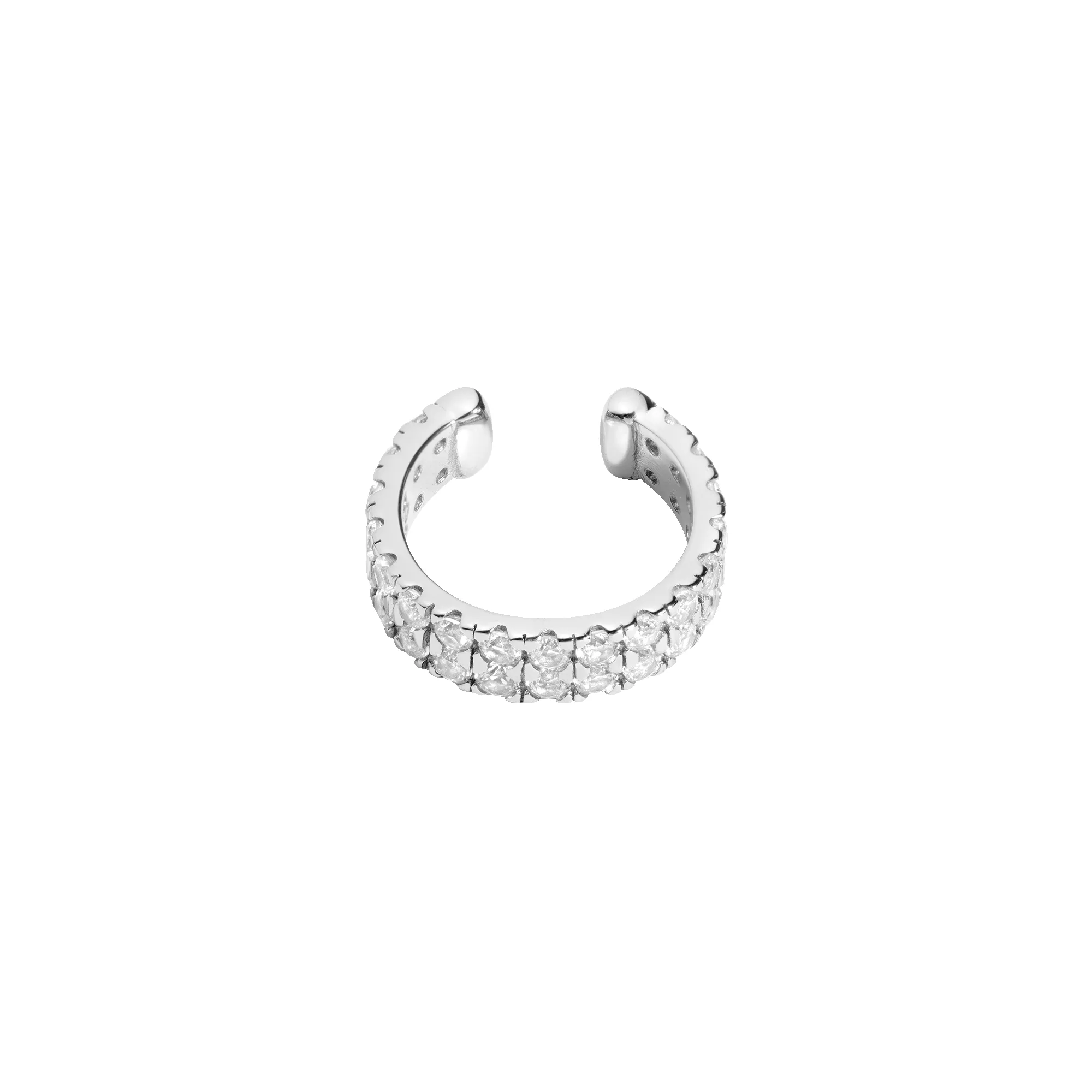 Lab Grown White Sapphire Double Ear Cuff sold by Aurate product image thumbnail 3
