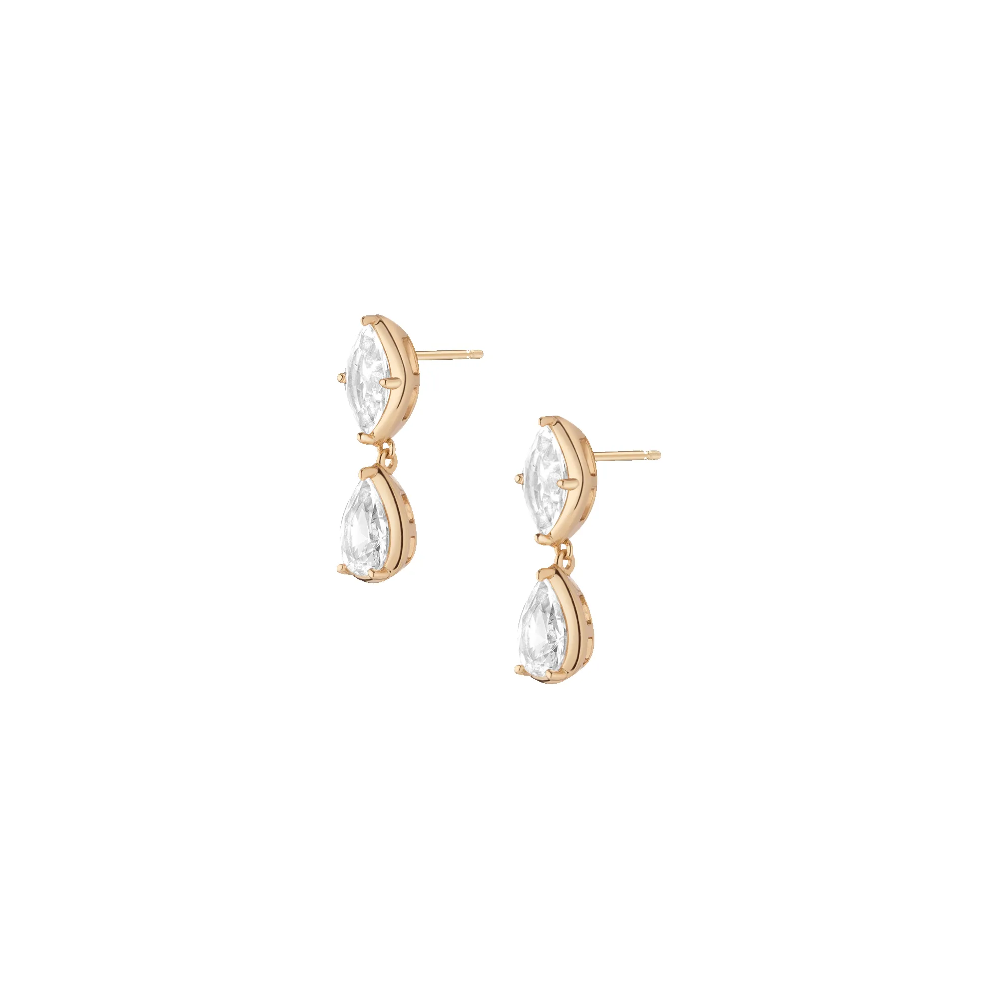 Georgian Toi et Moi Drop Earrings sold by Aurate product image thumbnail 2