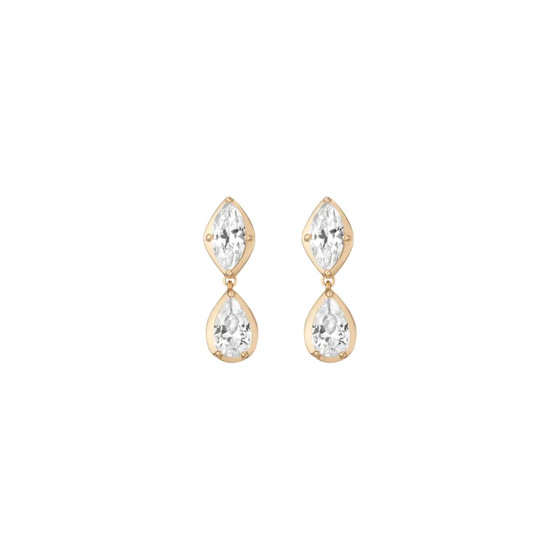 Georgian Toi et Moi Drop Earrings sold by Aurate