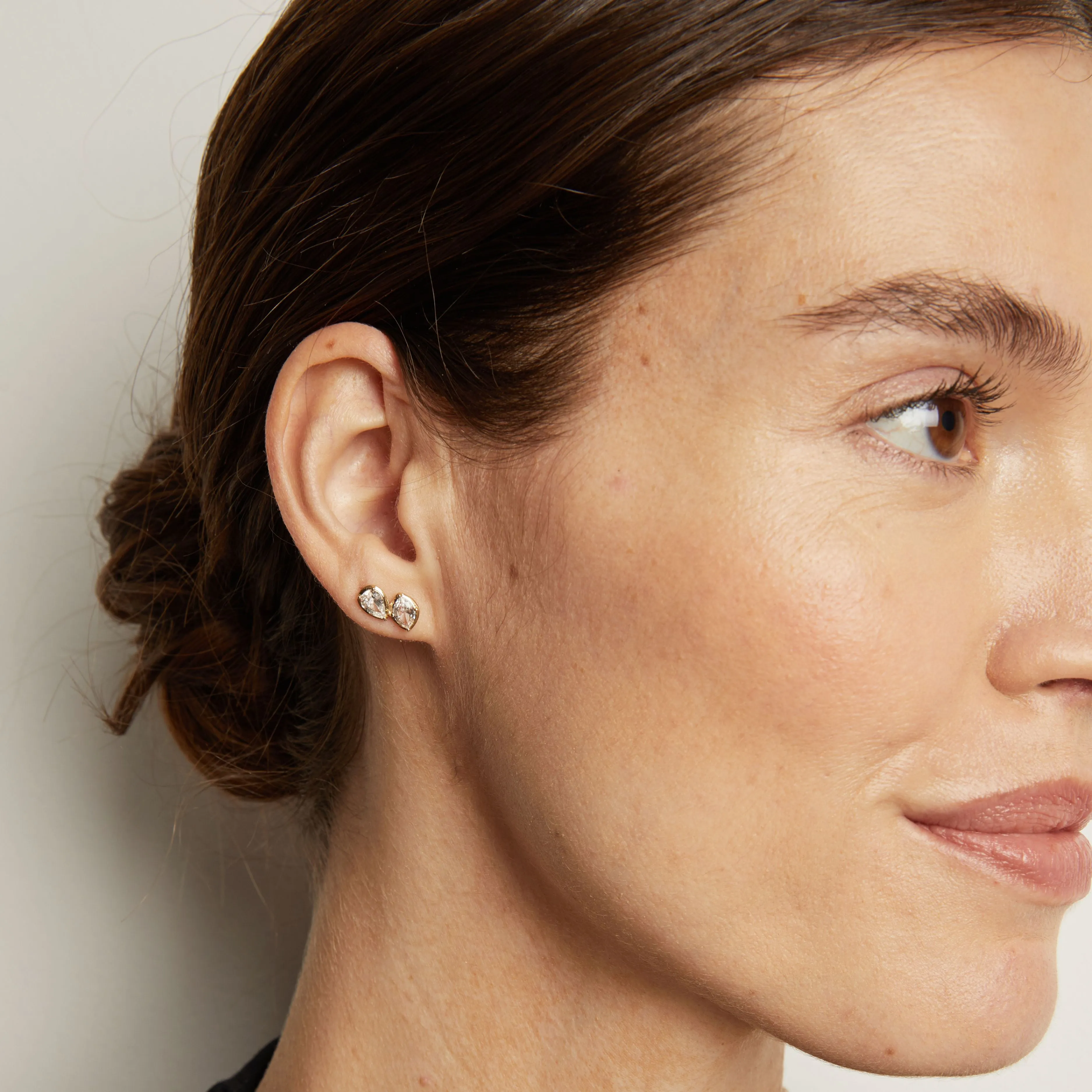 Georgian Toi et Moi Stud Earrings sold by Aurate product image thumbnail 5