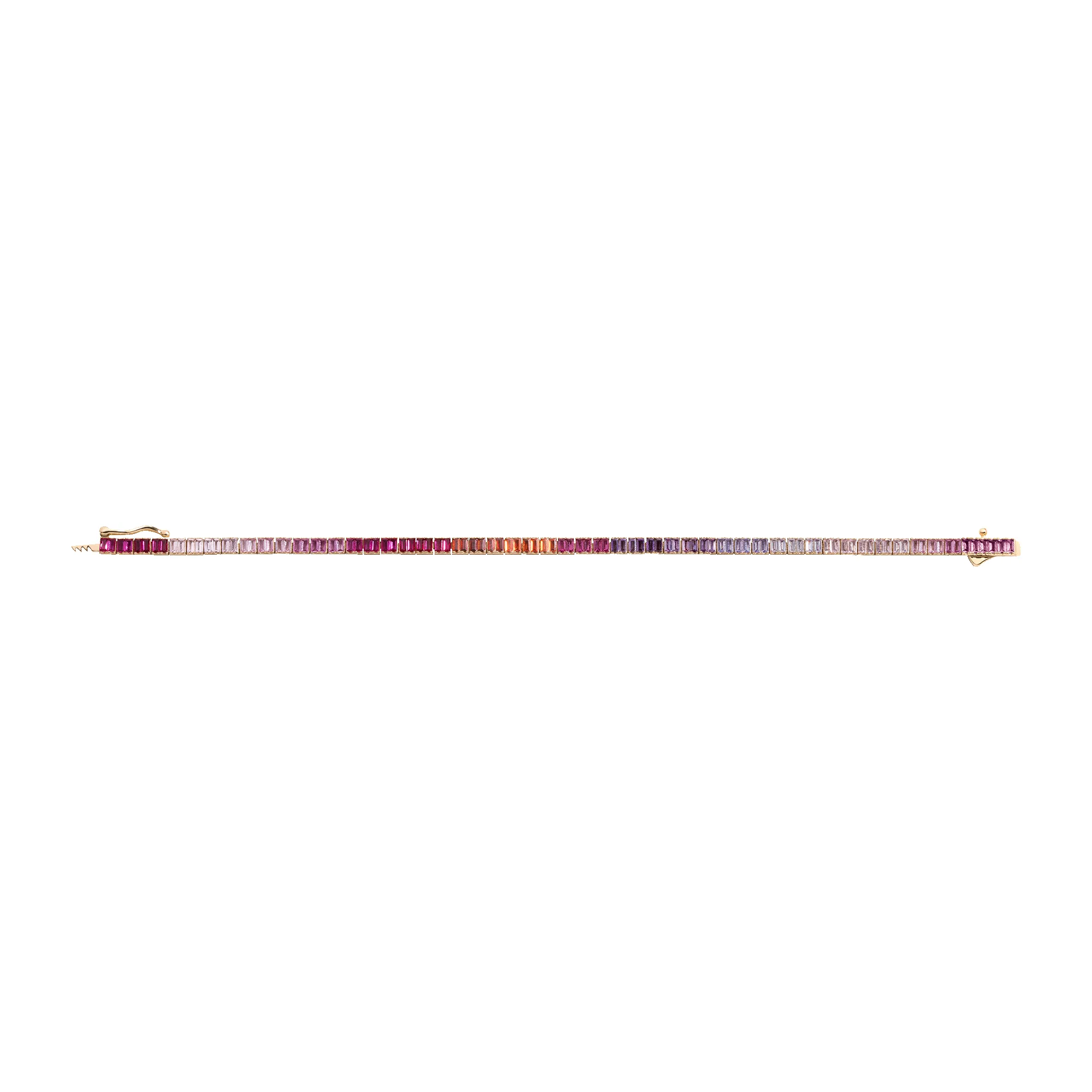 Pink Ombré Baguette Tennis Bracelet sold by Aurate product image thumbnail 2