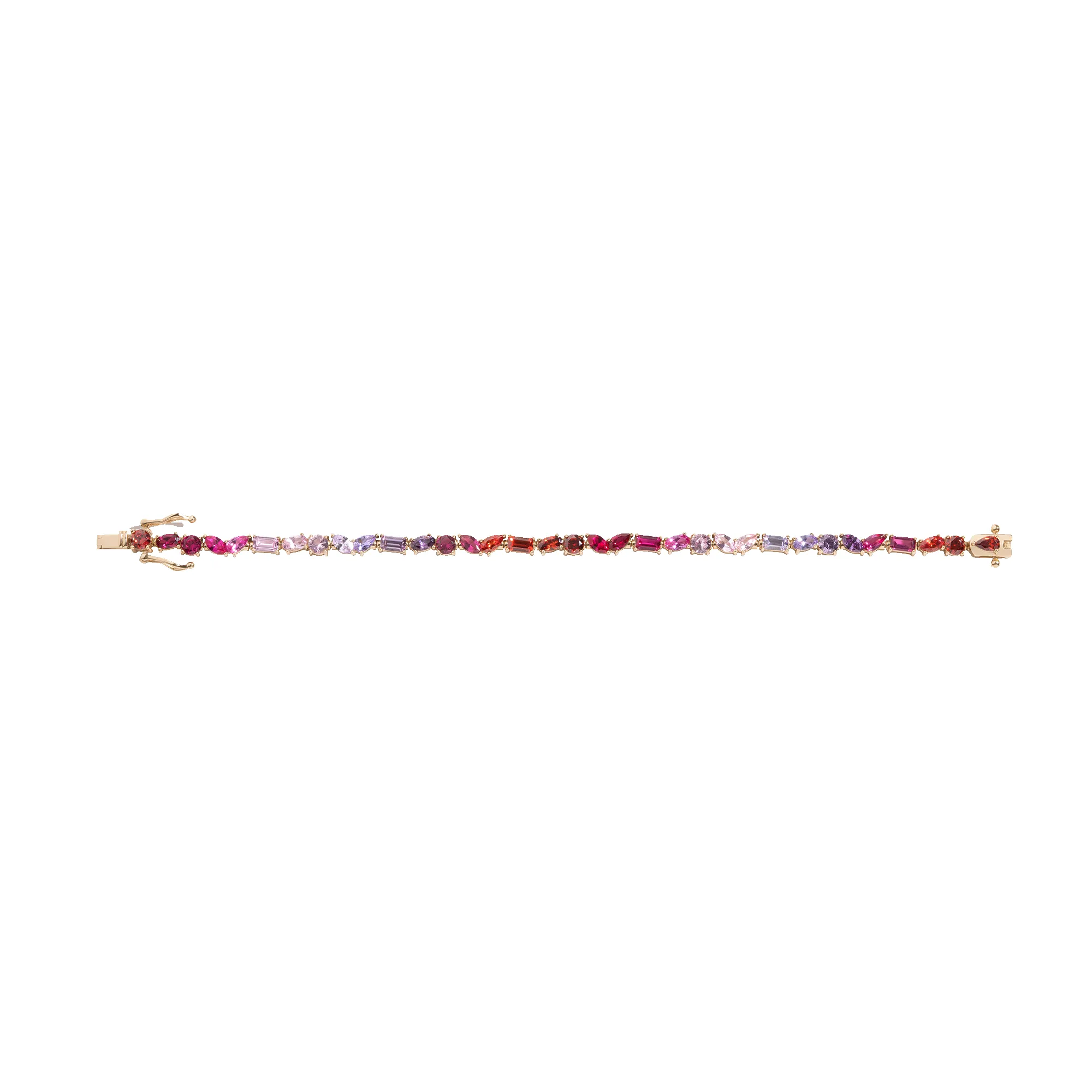 Pink Ombré Mixed Shape Tennis Bracelet sold by Aurate product image thumbnail 2