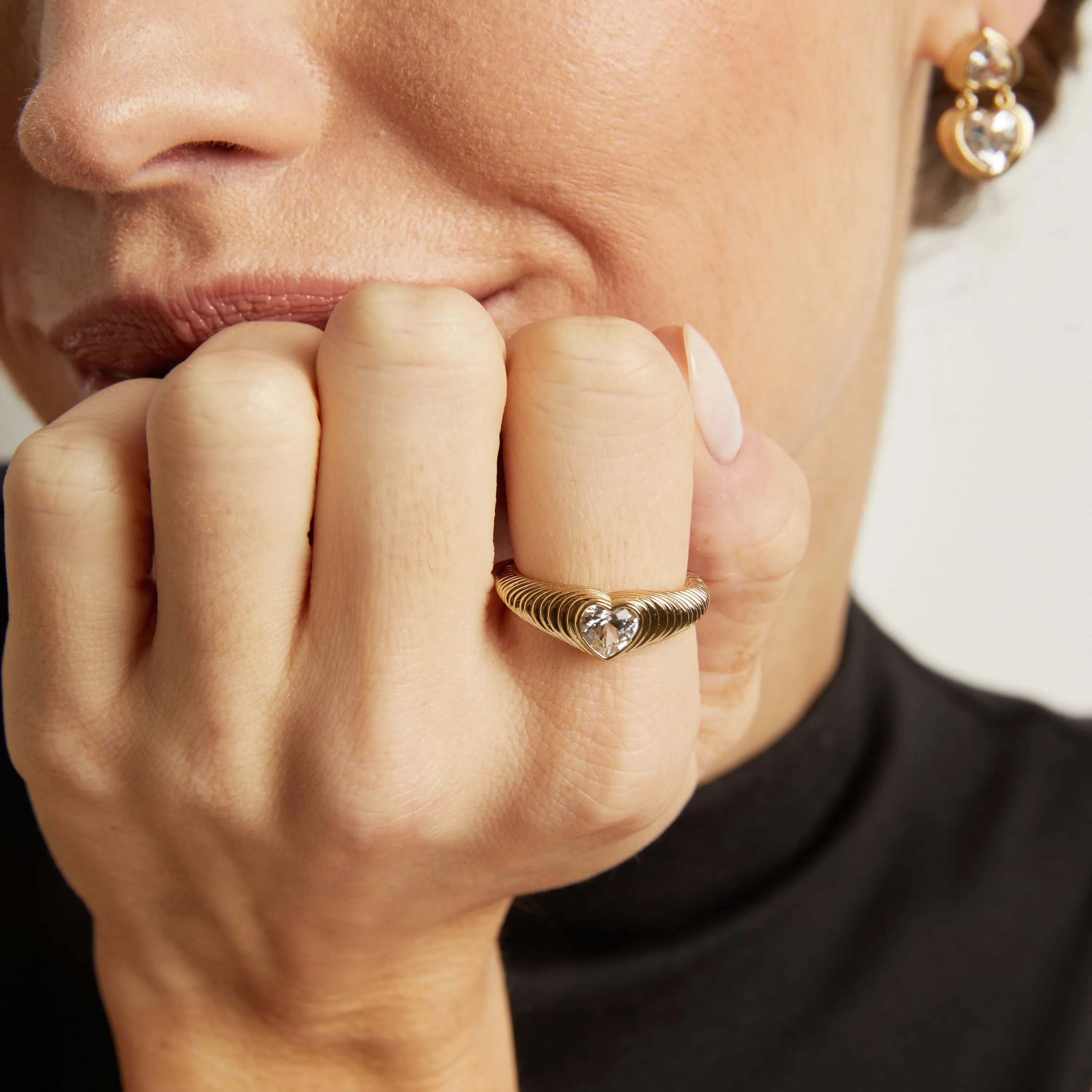 Radiant Heart Art Deco Ring sold by Aurate product image thumbnail 3