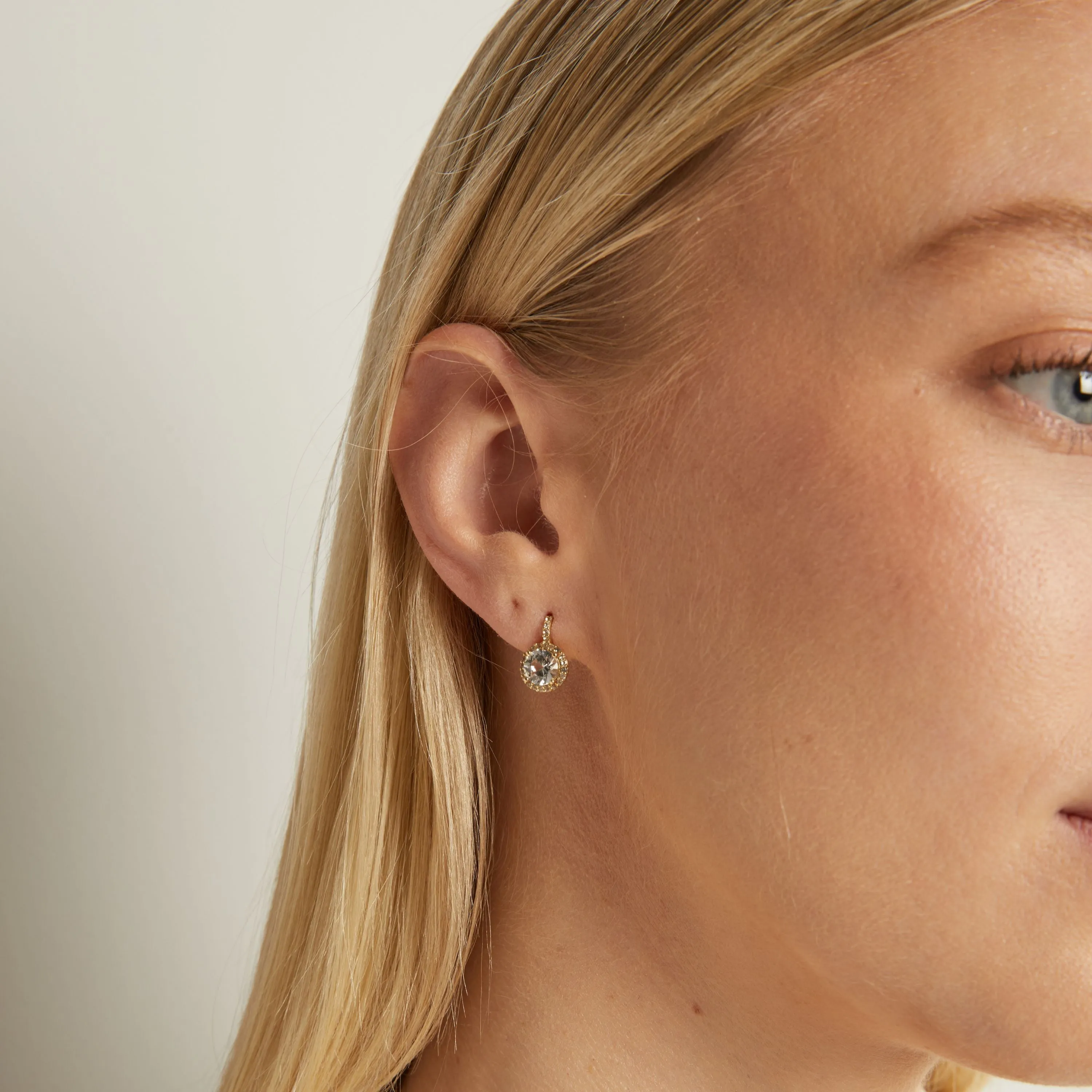 Lab Grown White Sapphire Edwardian Earrings sold by Aurate product image thumbnail 5