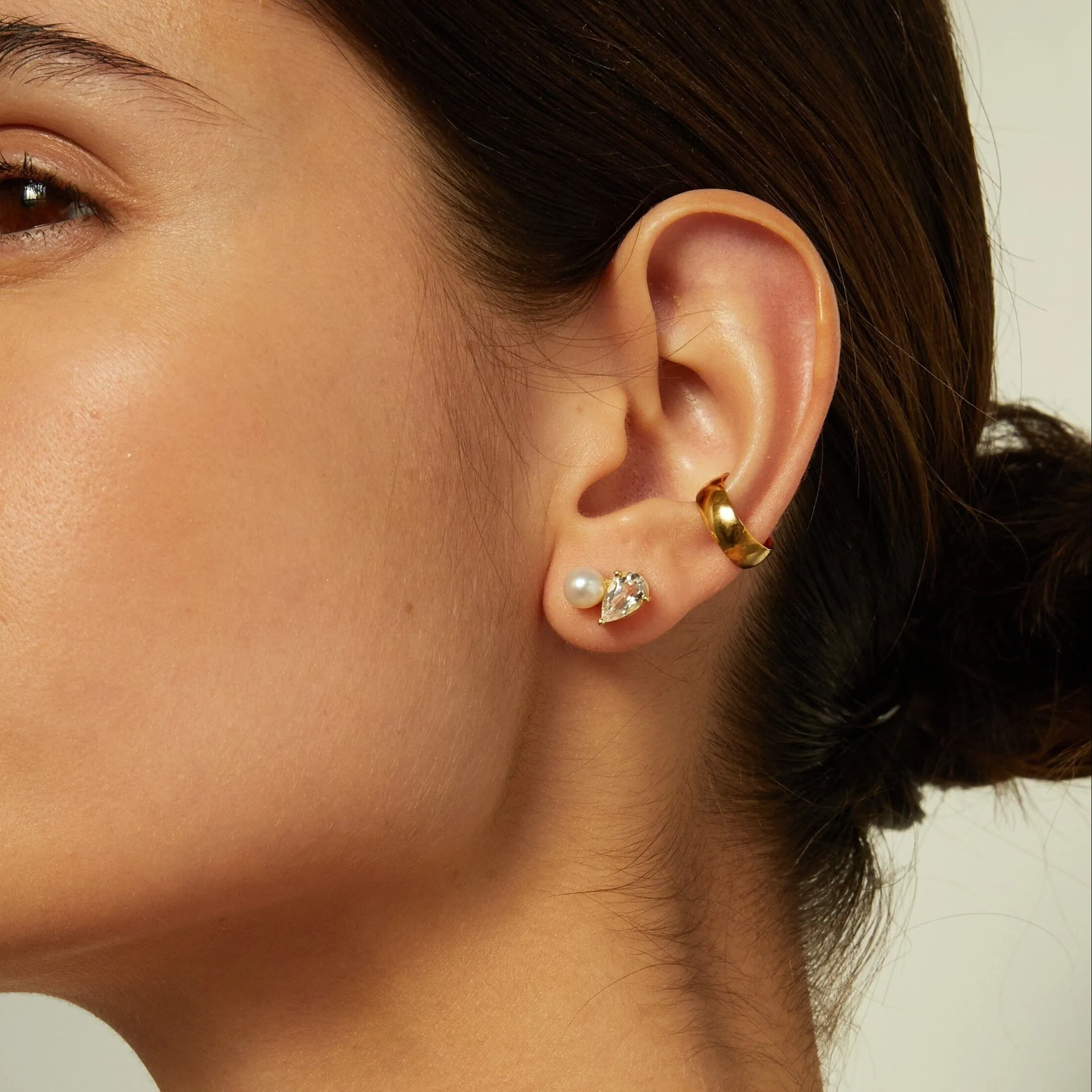 Pearl Toi et Moi Earrings - Red Garnet sold by Aurate product image thumbnail 4