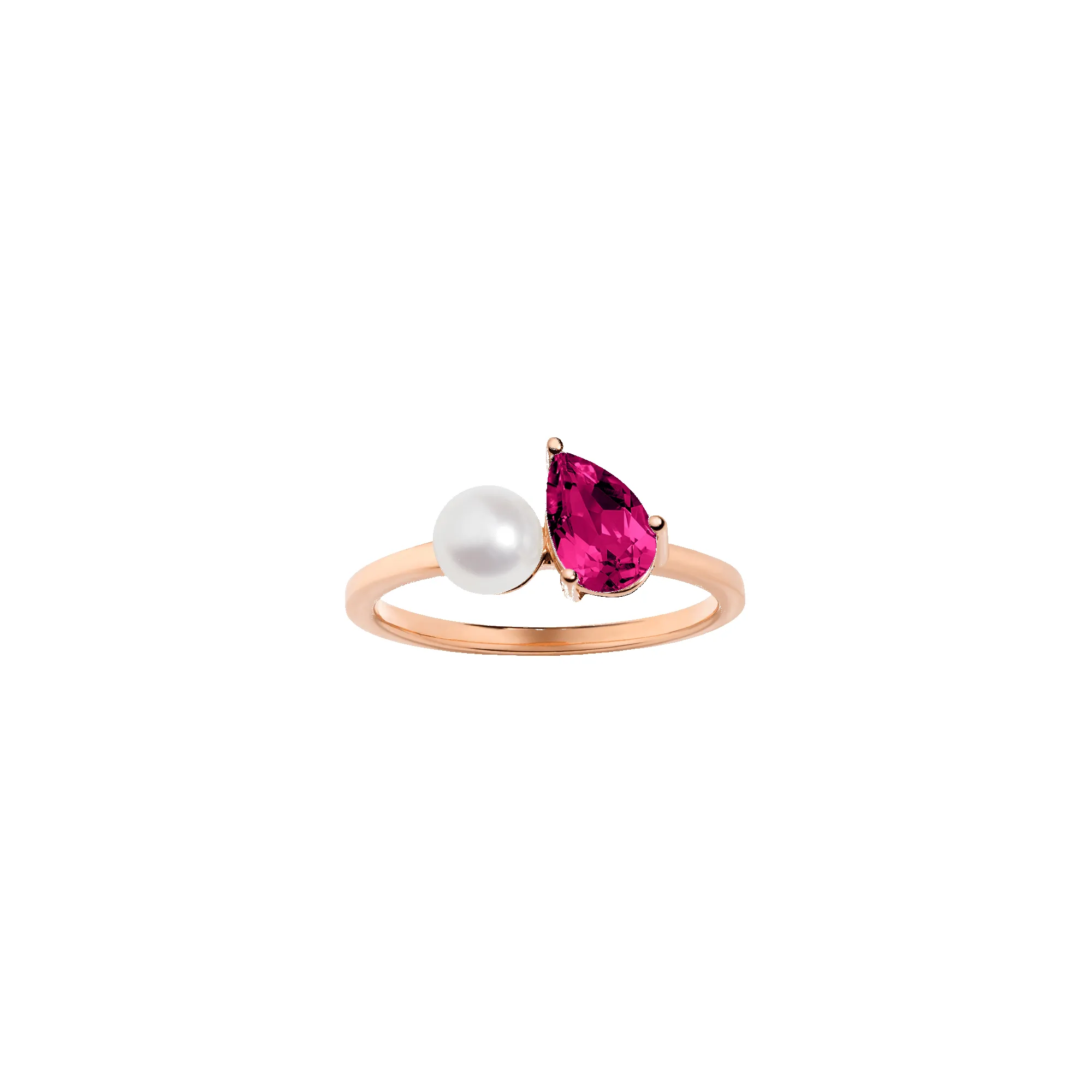 Pearl Toi et Moi Ring - Red Ruby sold by Aurate product image thumbnail 2
