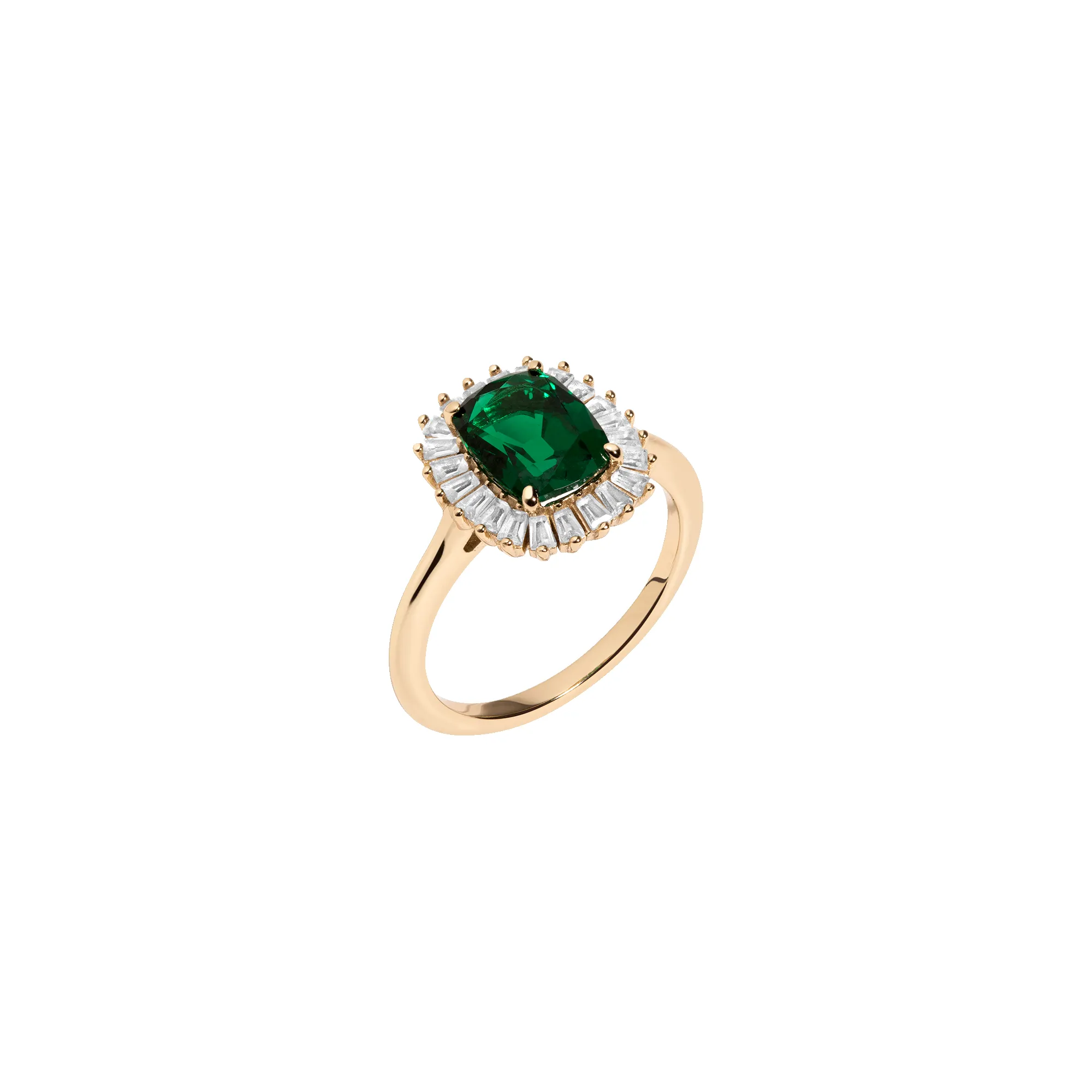 Lab Grown Green Emerald Alexandra Ring sold by Aurate product image thumbnail 2