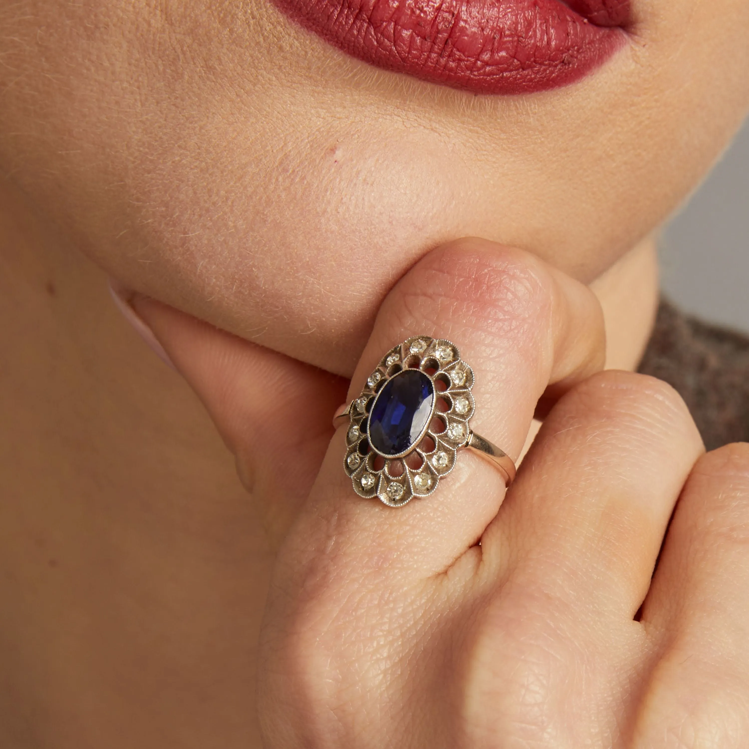 Antique Victorian Halo Ring sold by Aurate product image thumbnail 2