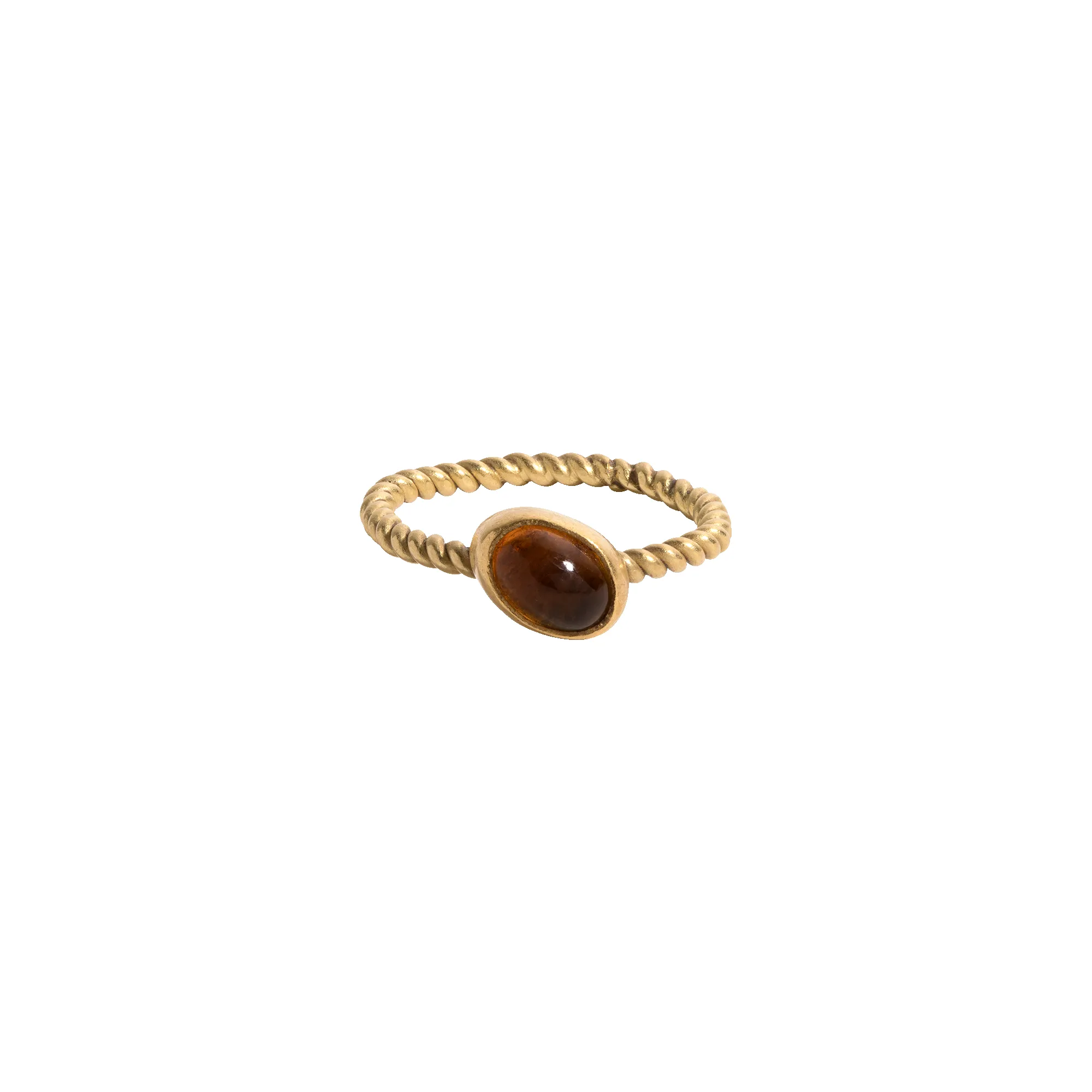 Vintage Oval Orange Tourmaline Gold Ring sold by Aurate