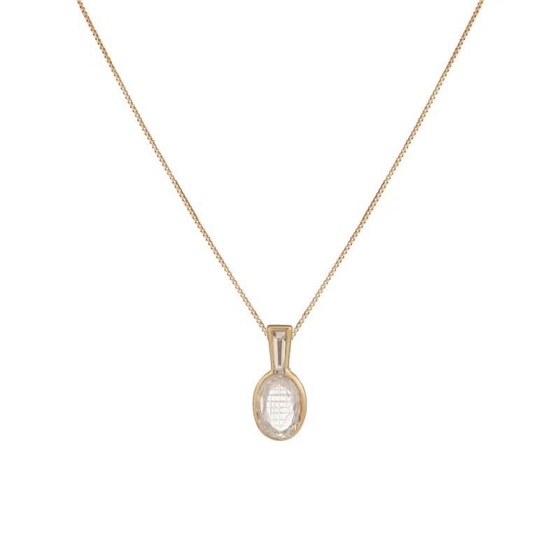 Vintage 1ct Diamond Tennis Racket Necklace made by Aurate