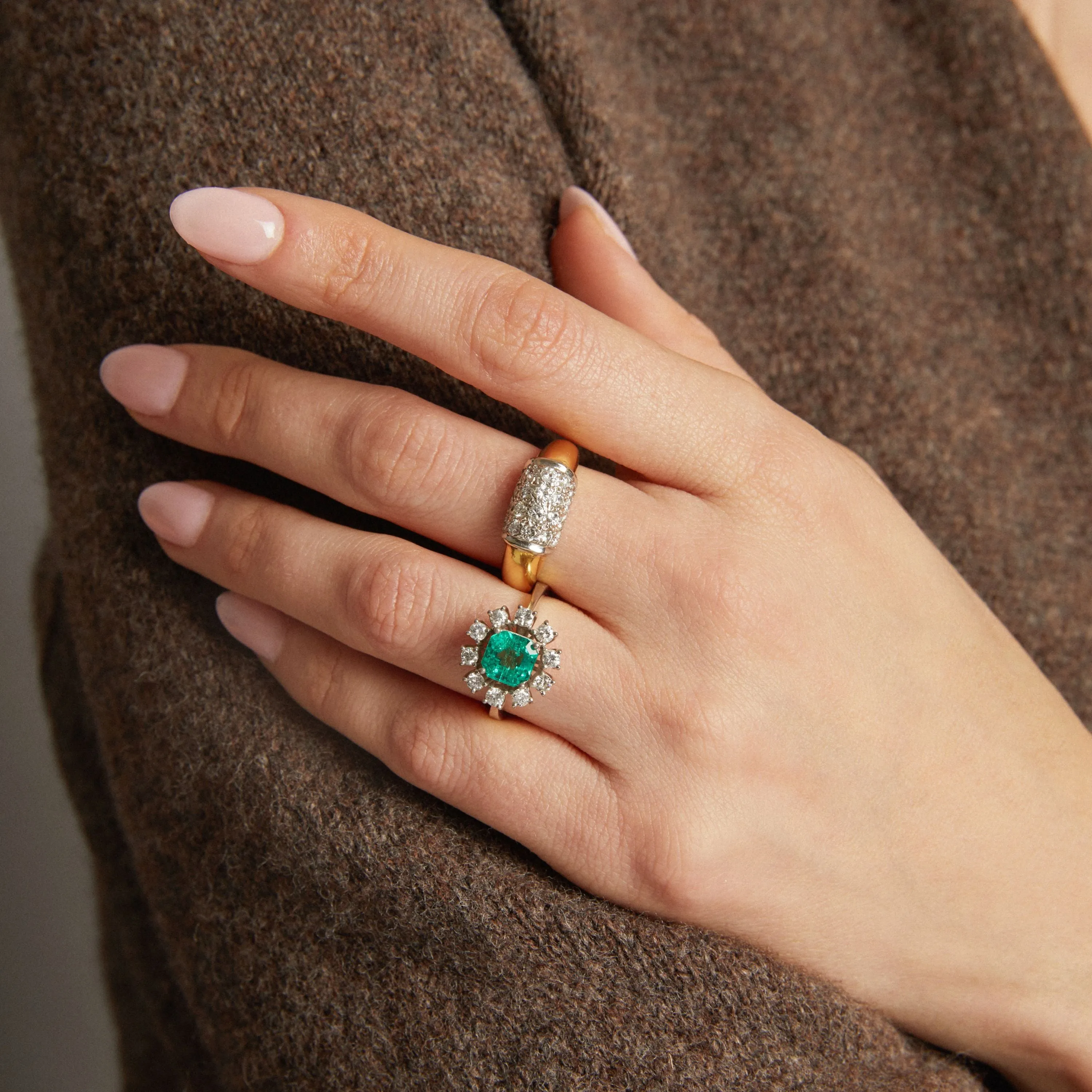 Vintage 1ct Diamond Bar Ring sold by Aurate product image thumbnail 2