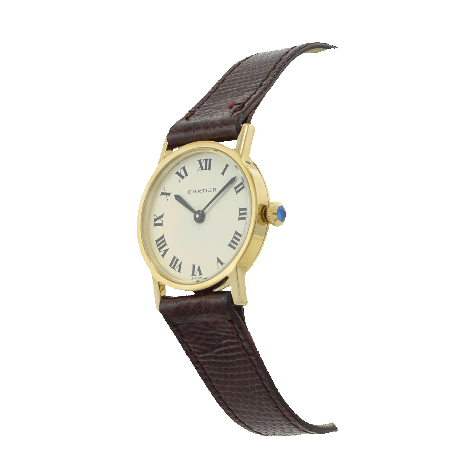 Vintage Cartier Ronde Leather Watch sold by Aurate product image thumbnail 3
