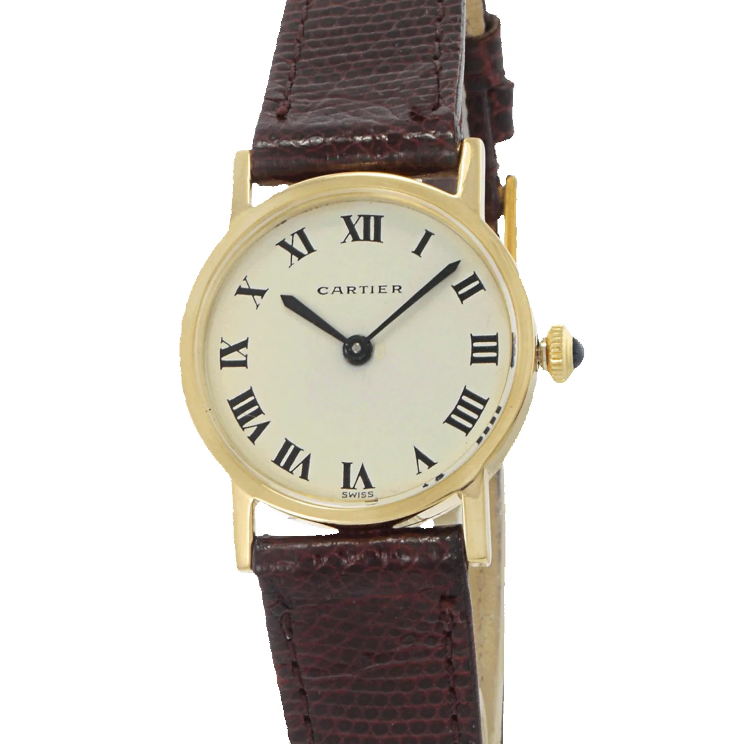 Vintage Cartier Ronde Leather Watch sold by Aurate product image thumbnail 2