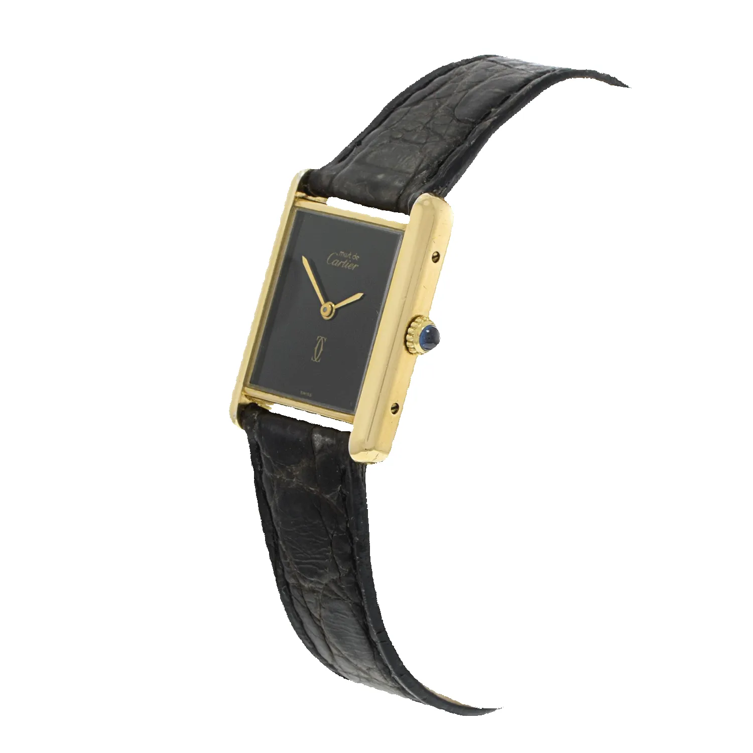 Vintage Tank Must de Cartier Leather Watch sold by Aurate product image thumbnail 3