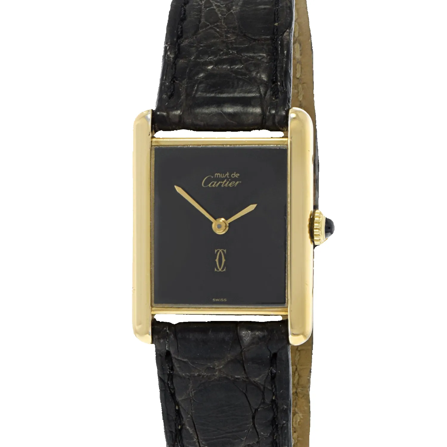 Vintage Tank Must de Cartier Leather Watch sold by Aurate product image thumbnail 2