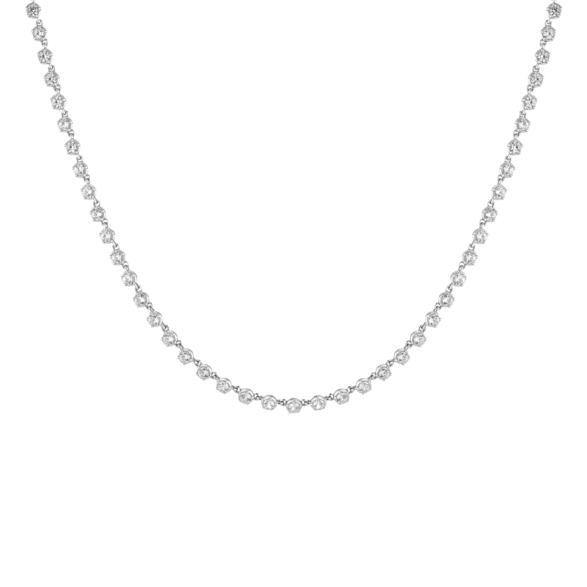 Lab Grown Diamond Georgian Tennis Necklace sold by Aurate product image thumbnail 3