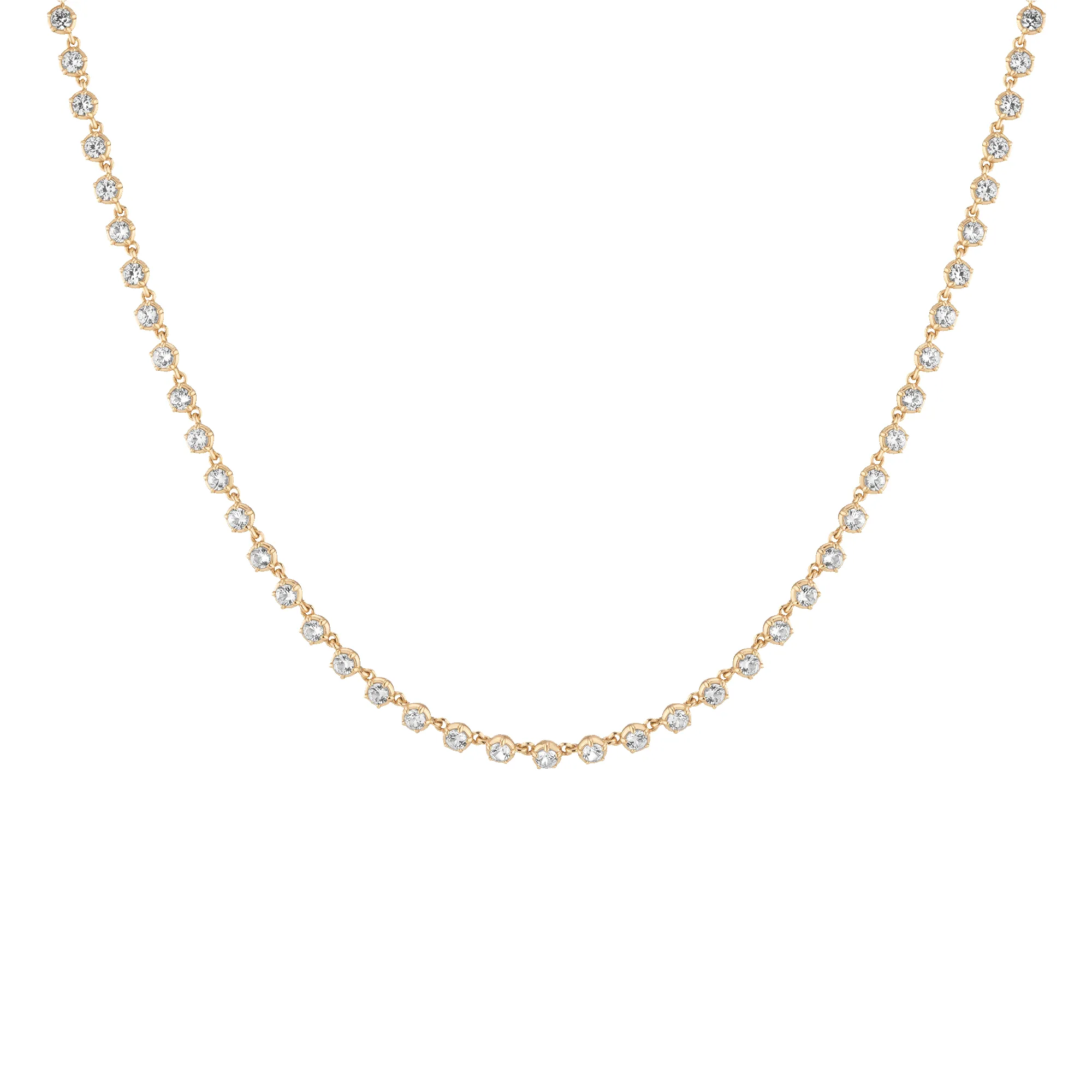 Lab Grown Diamond Georgian Tennis Necklace sold by Aurate