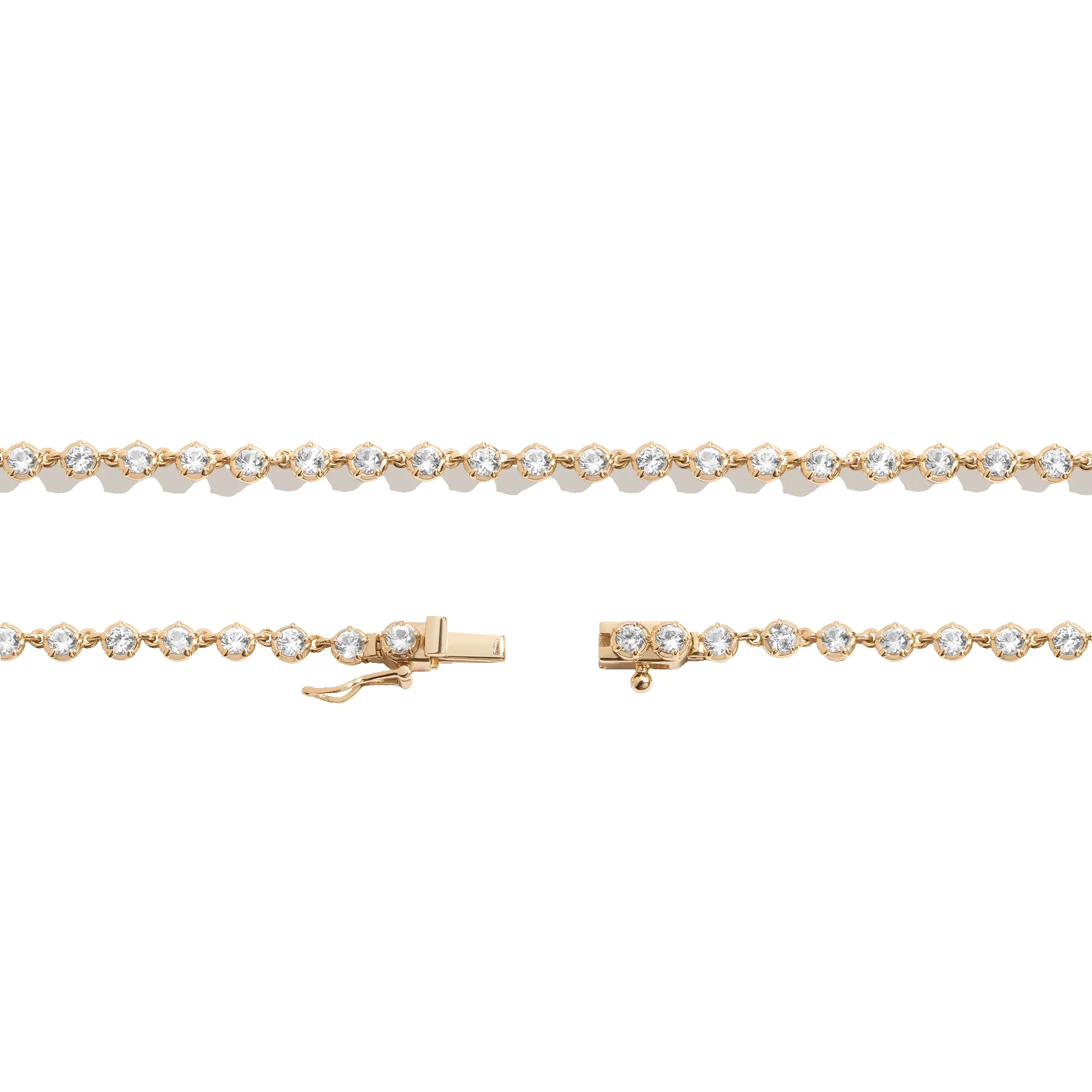 Lab Grown Diamond Georgian Tennis Necklace sold by Aurate product image thumbnail 2