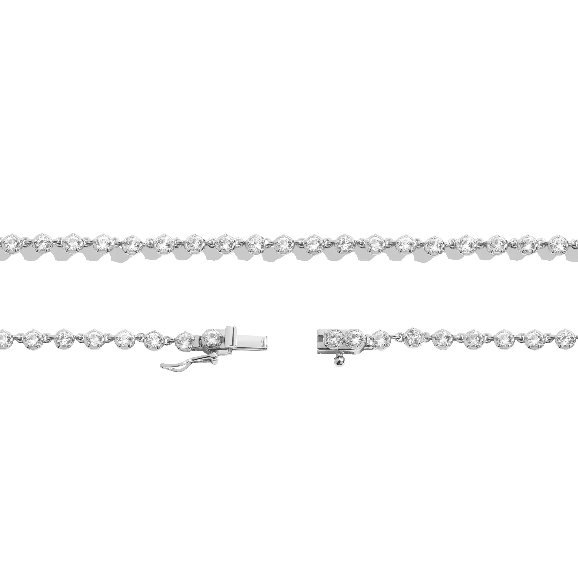 Lab Grown Diamond Georgian Tennis Necklace sold by Aurate product image thumbnail 4