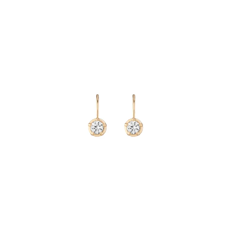 Lab Grown Diamond Georgian Drop Earrings made by Aurate