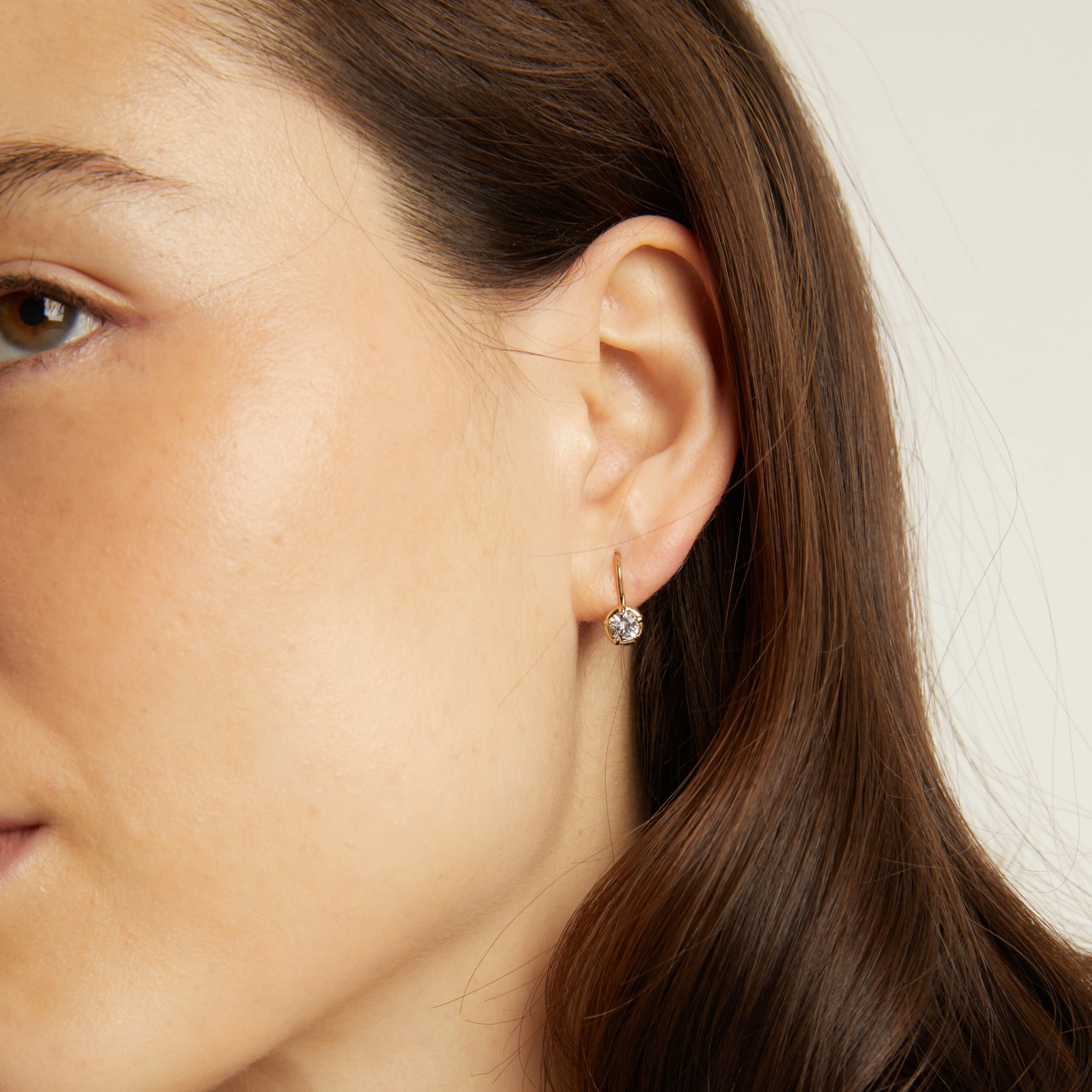 Lab Grown Diamond Georgian Drop Earrings sold by Aurate product image thumbnail 5