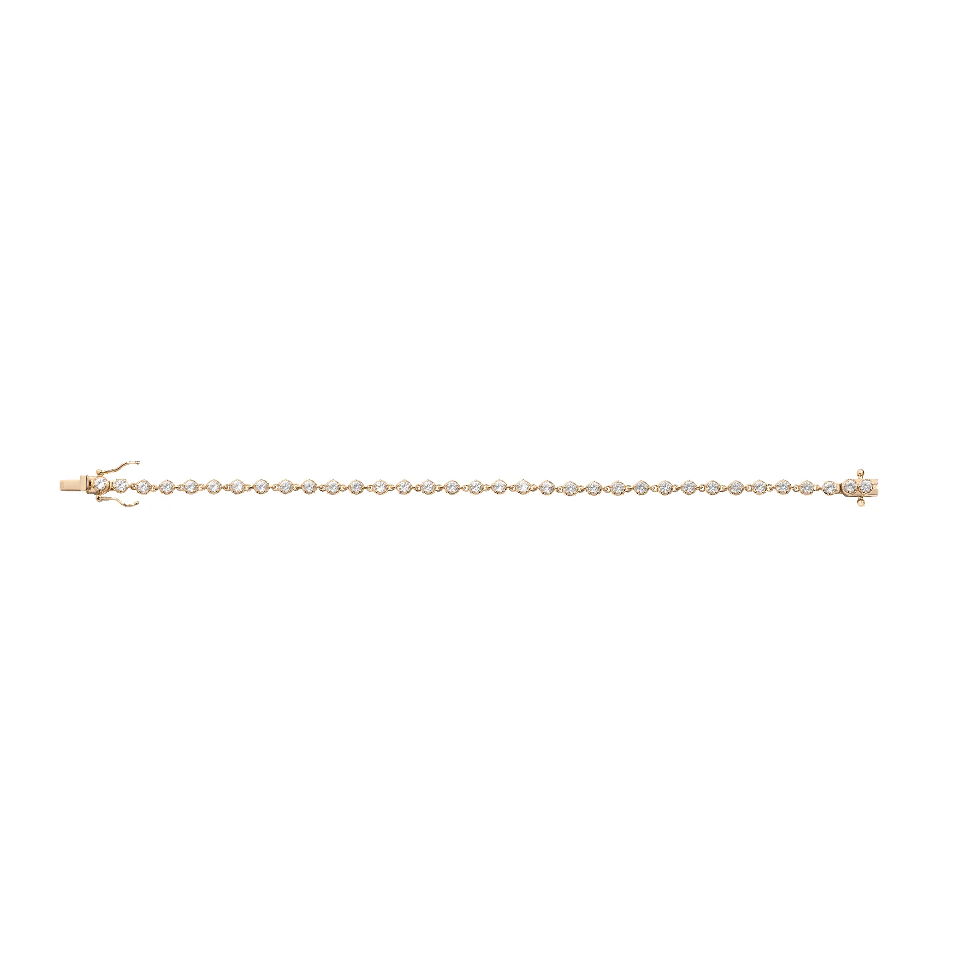 Lab Grown White Sapphire Georgian Tennis Bracelet sold by Aurate product image thumbnail 2