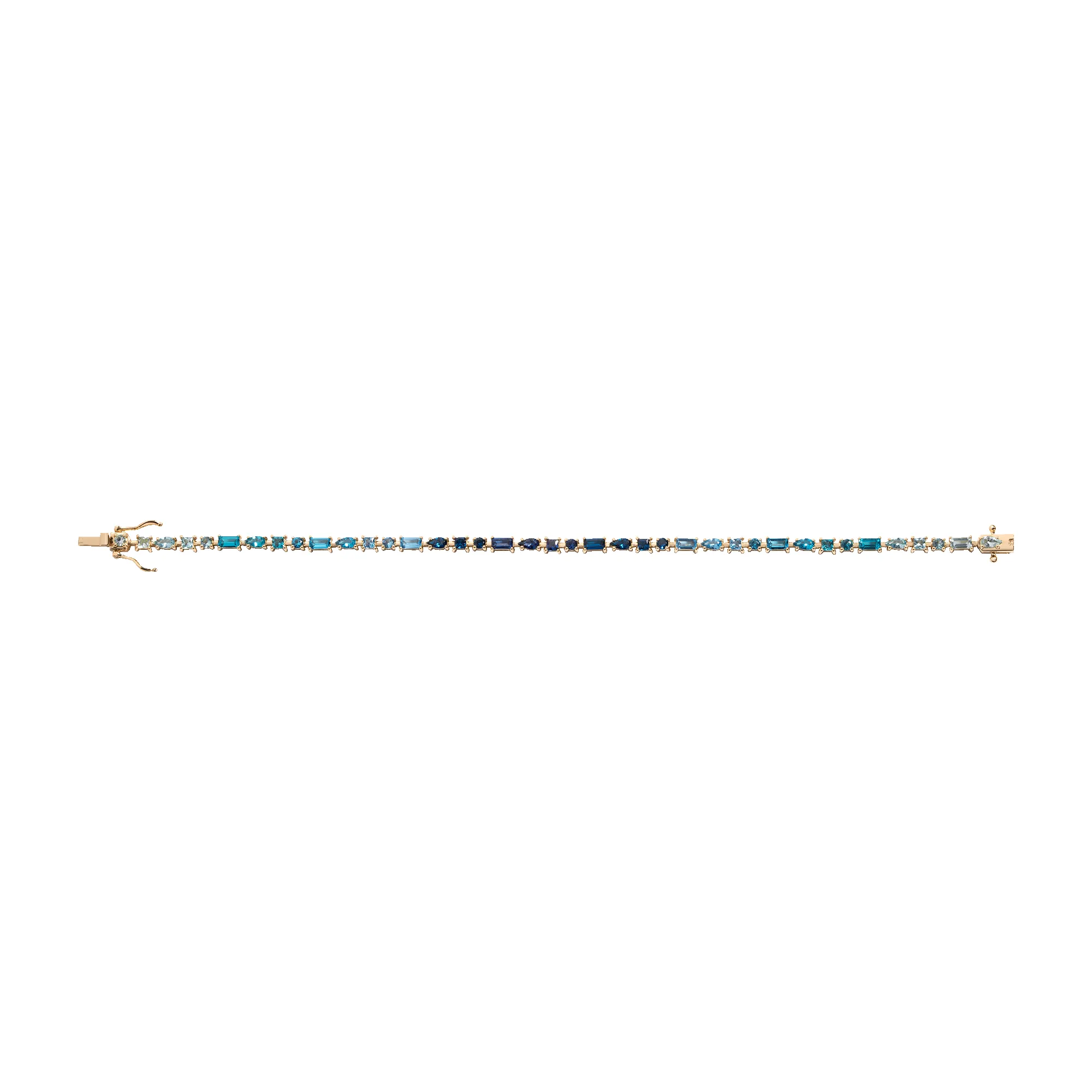 Blue Ombré Mosaic Tennis Bracelet sold by Aurate product image thumbnail 2
