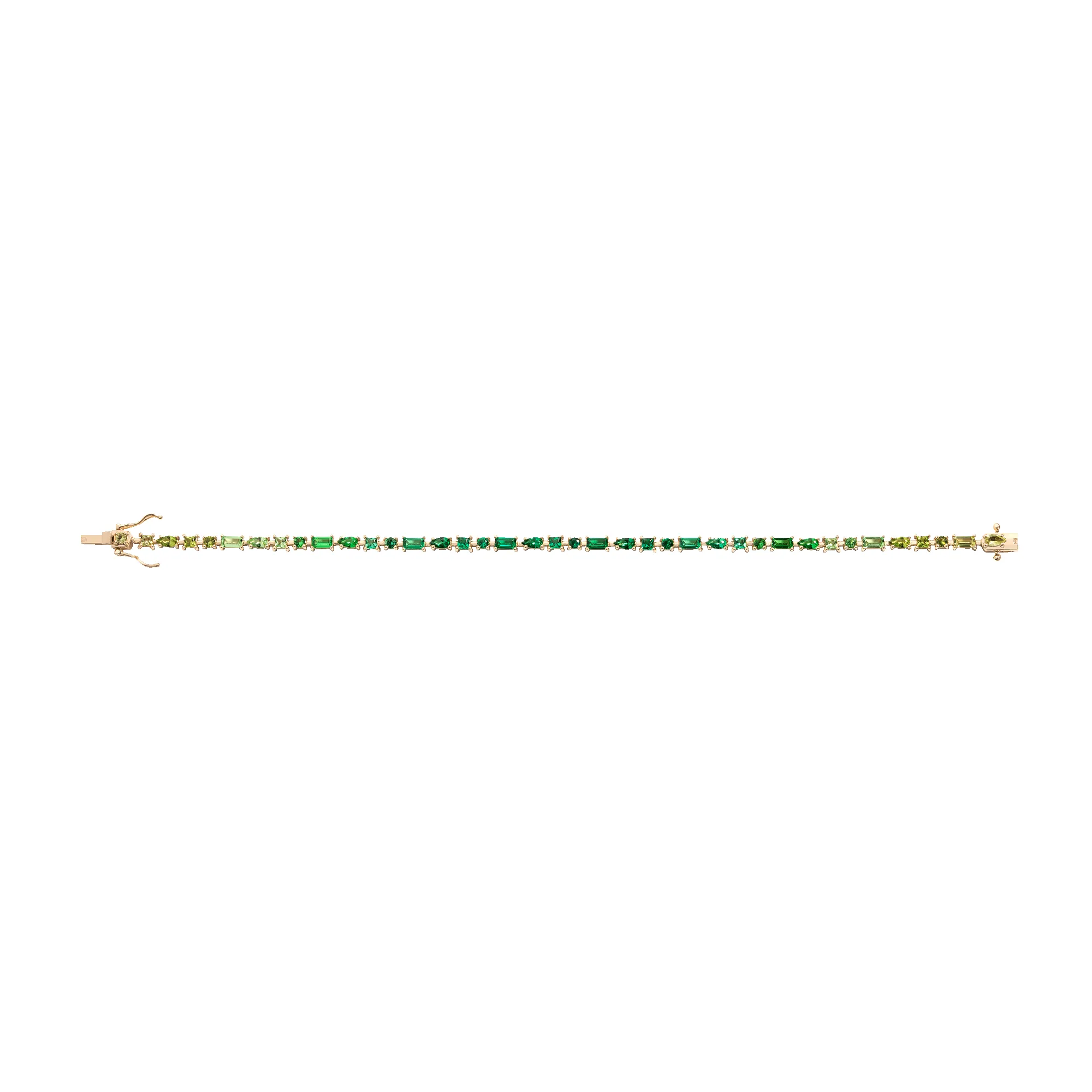 Green Ombré Mosaic Tennis Bracelet sold by Aurate product image thumbnail 2