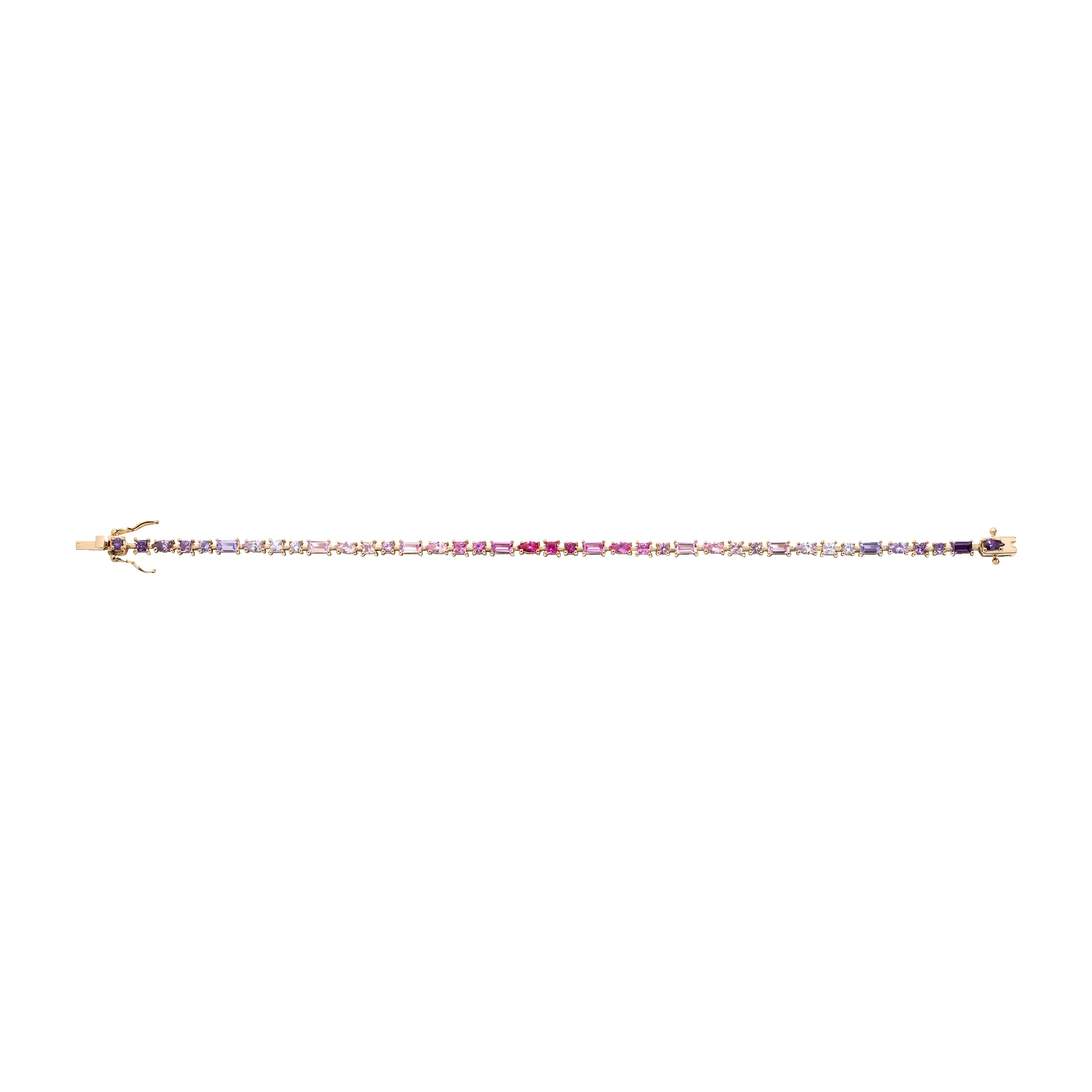 Pink Ombré Mosaic Tennis Bracelet sold by Aurate product image thumbnail 2
