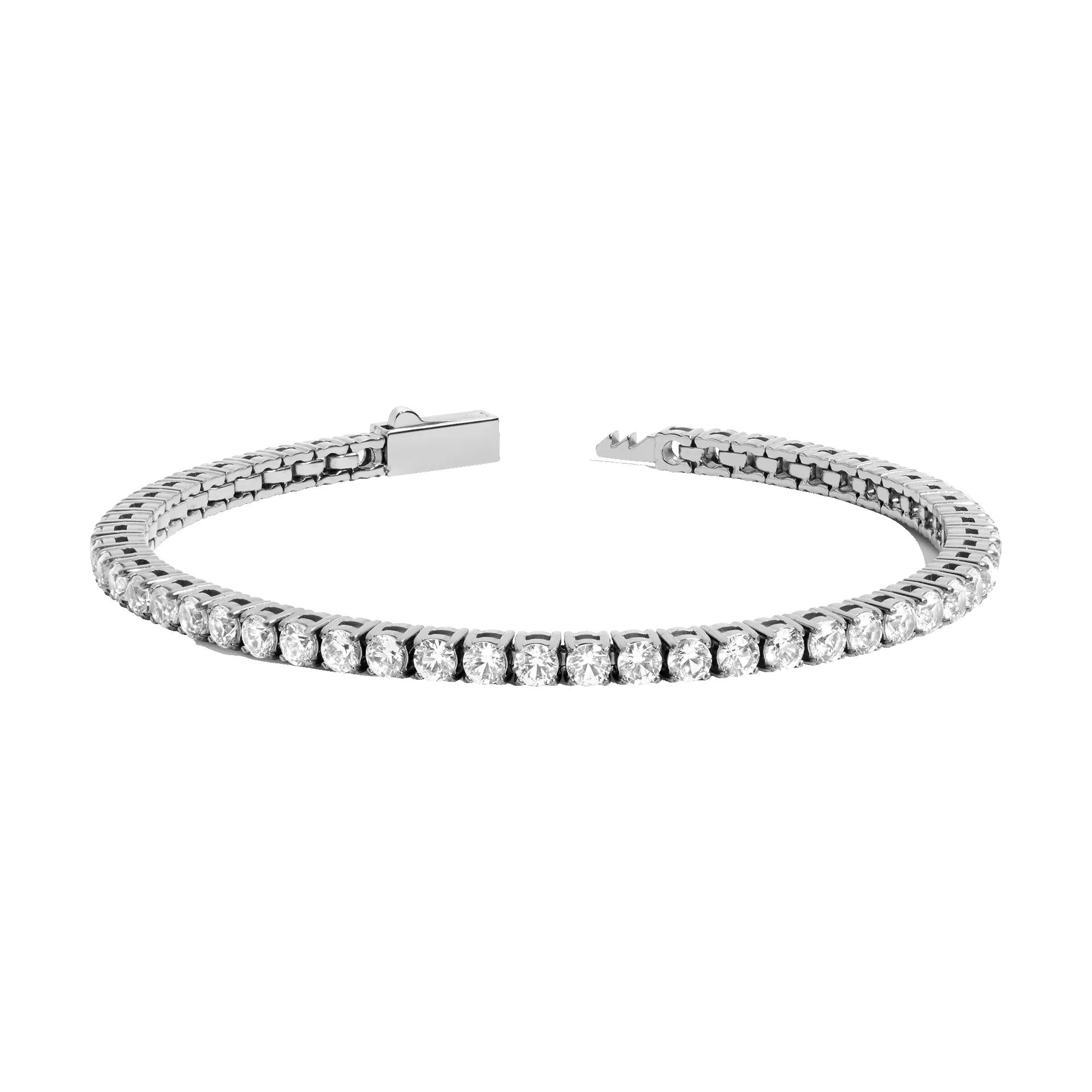 Unbreakable Lab Grown White Sapphire Tennis Bracelet sold by Aurate