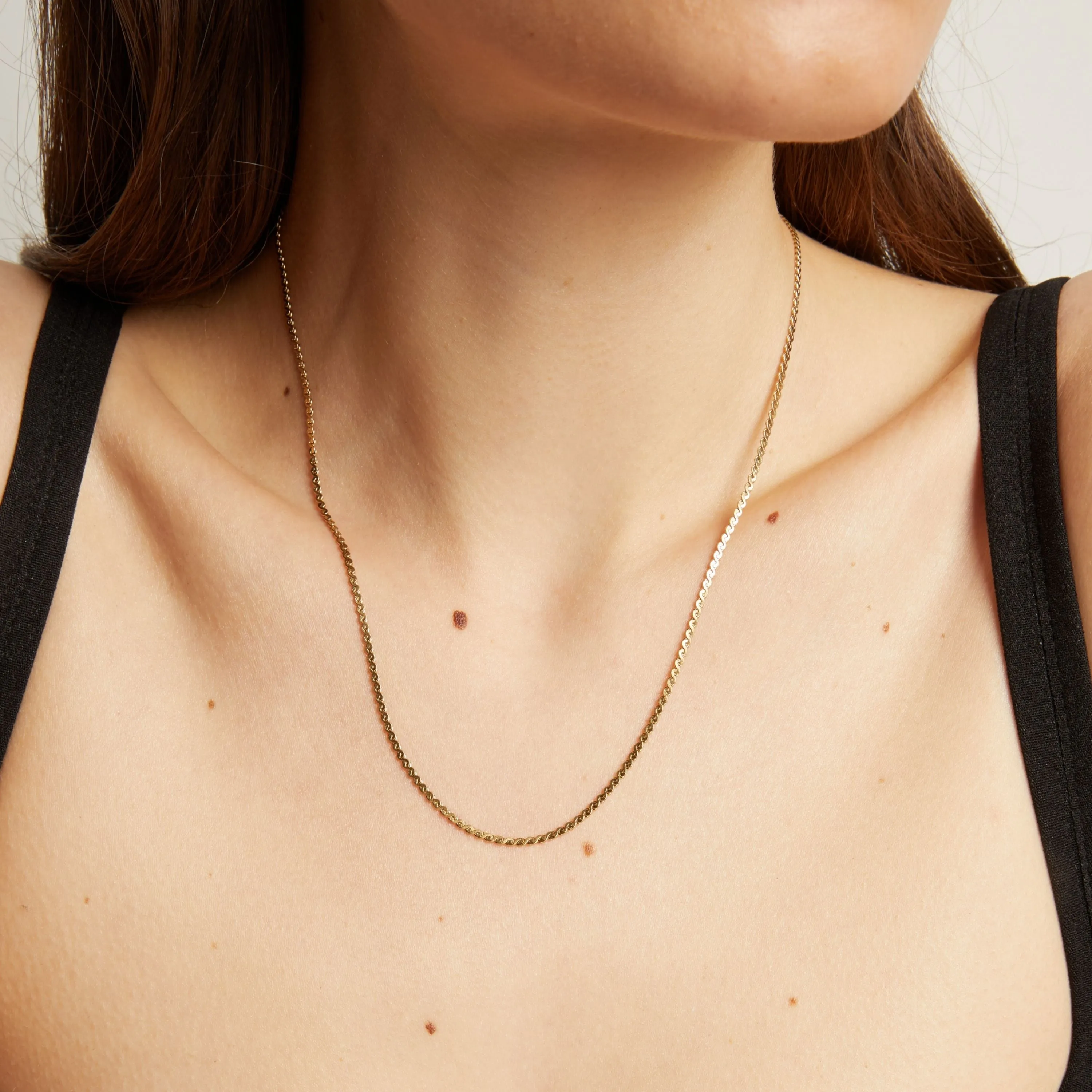 Wave Chain Necklace sold by Aurate product image thumbnail 4