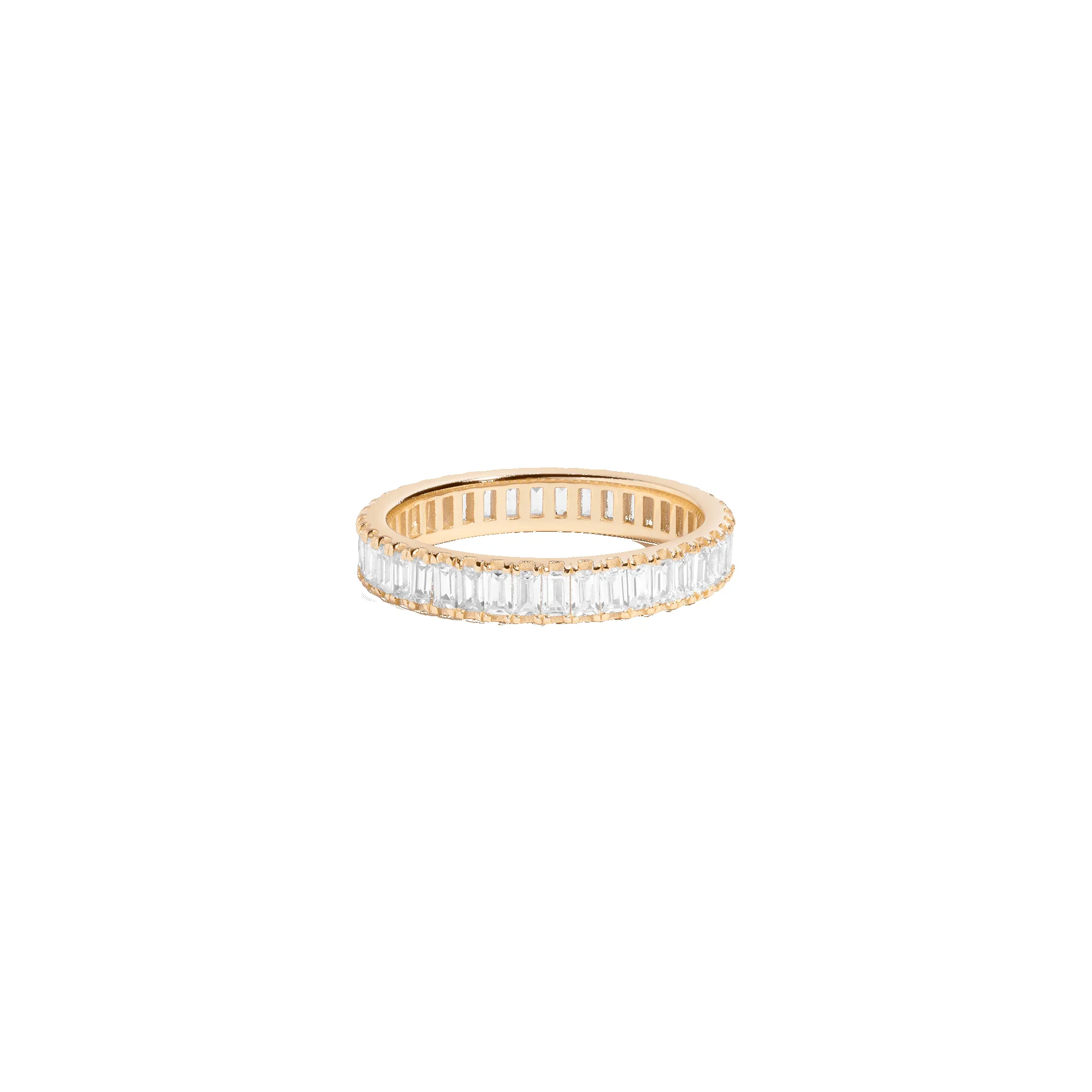 Lab Grown White Sapphire Baguette Eternity Ring sold by Aurate product image thumbnail 4