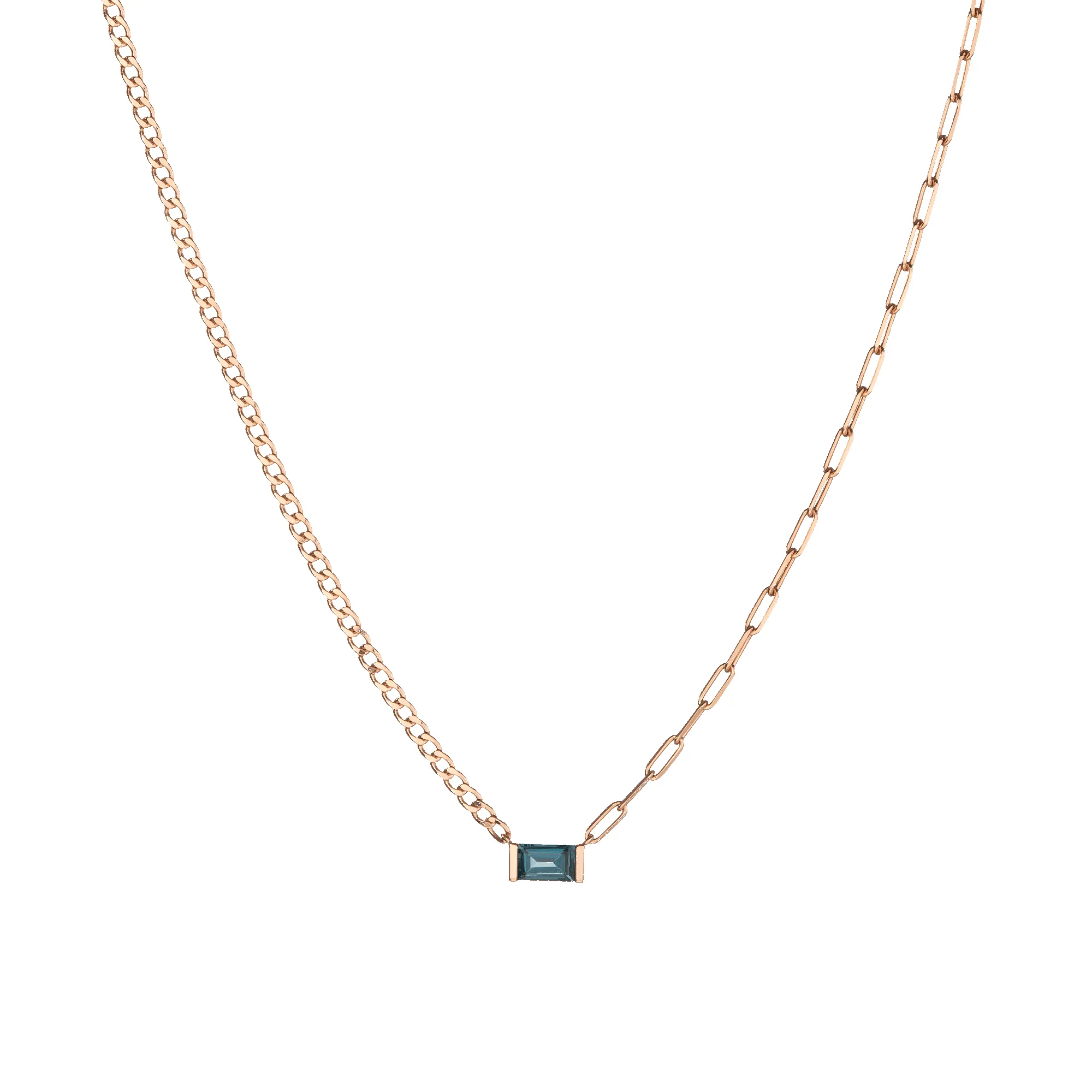 AURATE X MICHELLE: Tranquility Blue Topaz Chain Necklace sold by Aurate product image thumbnail 3