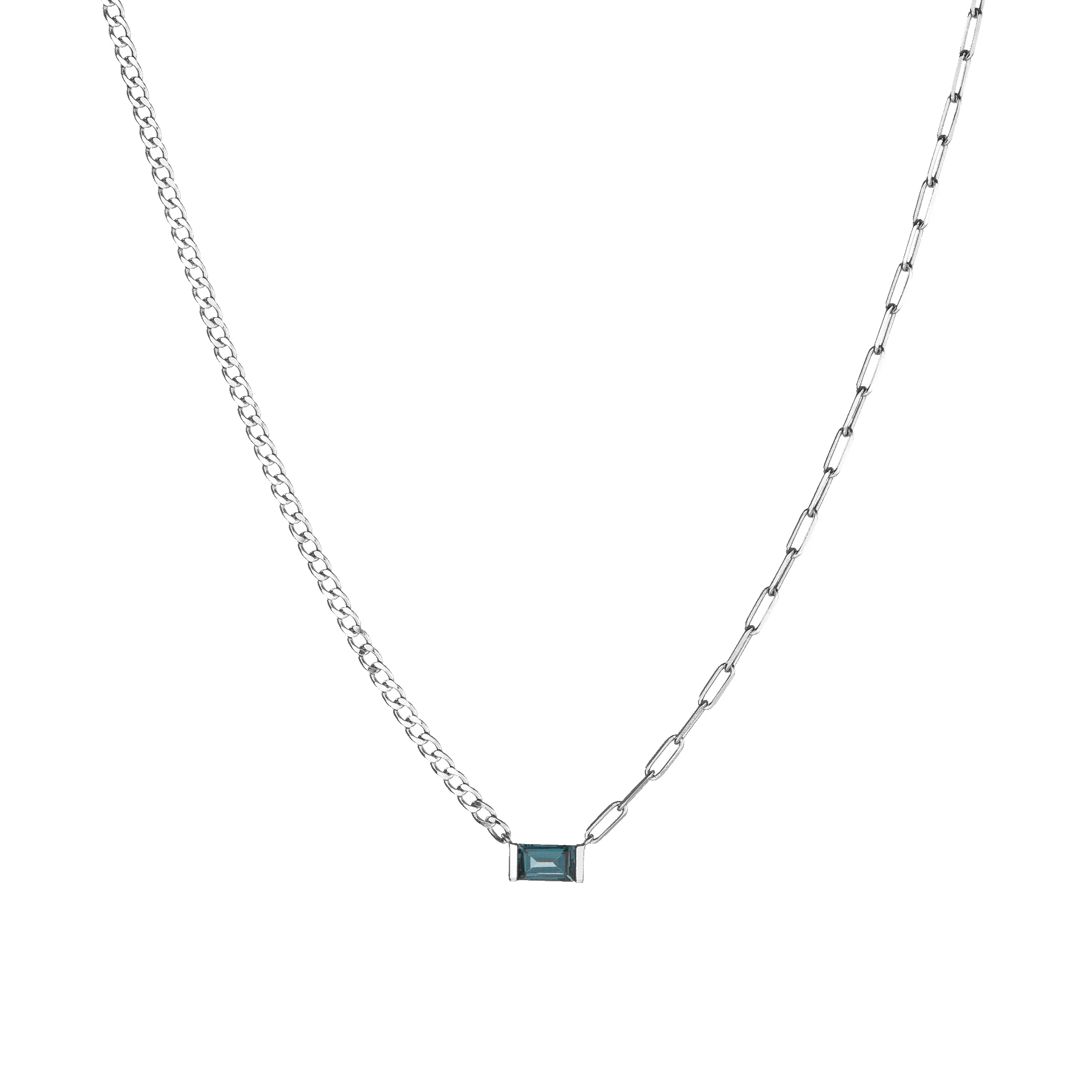 AURATE X MICHELLE: Tranquility Blue Topaz Chain Necklace sold by Aurate product image thumbnail 2
