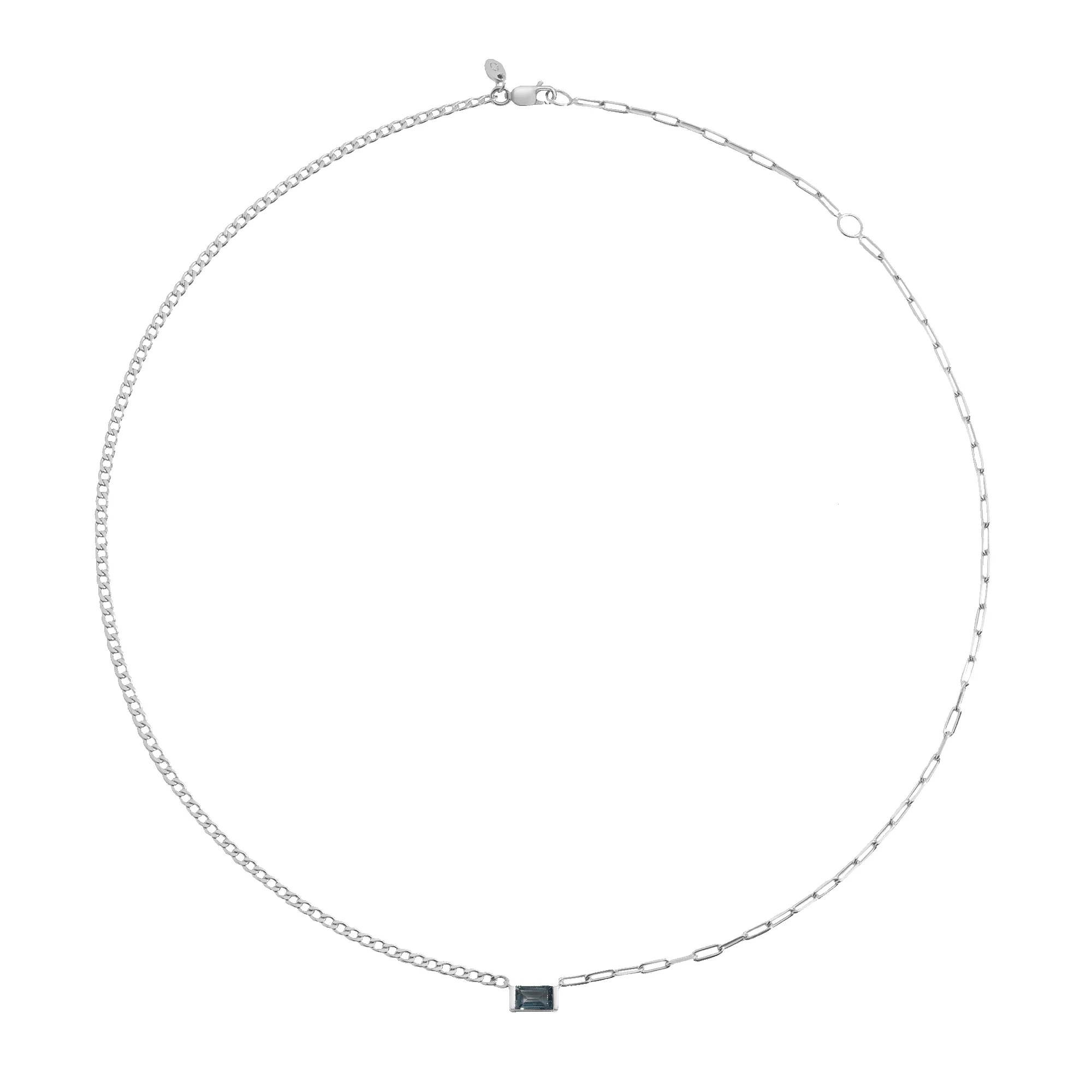AURATE X MICHELLE: Tranquility Blue Topaz Chain Necklace sold by Aurate product image thumbnail 5