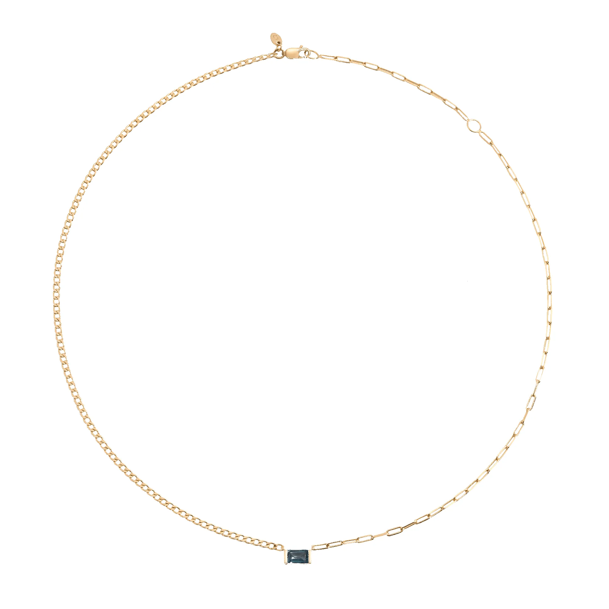 AURATE X MICHELLE: Tranquility Blue Topaz Chain Necklace sold by Aurate product image thumbnail 4