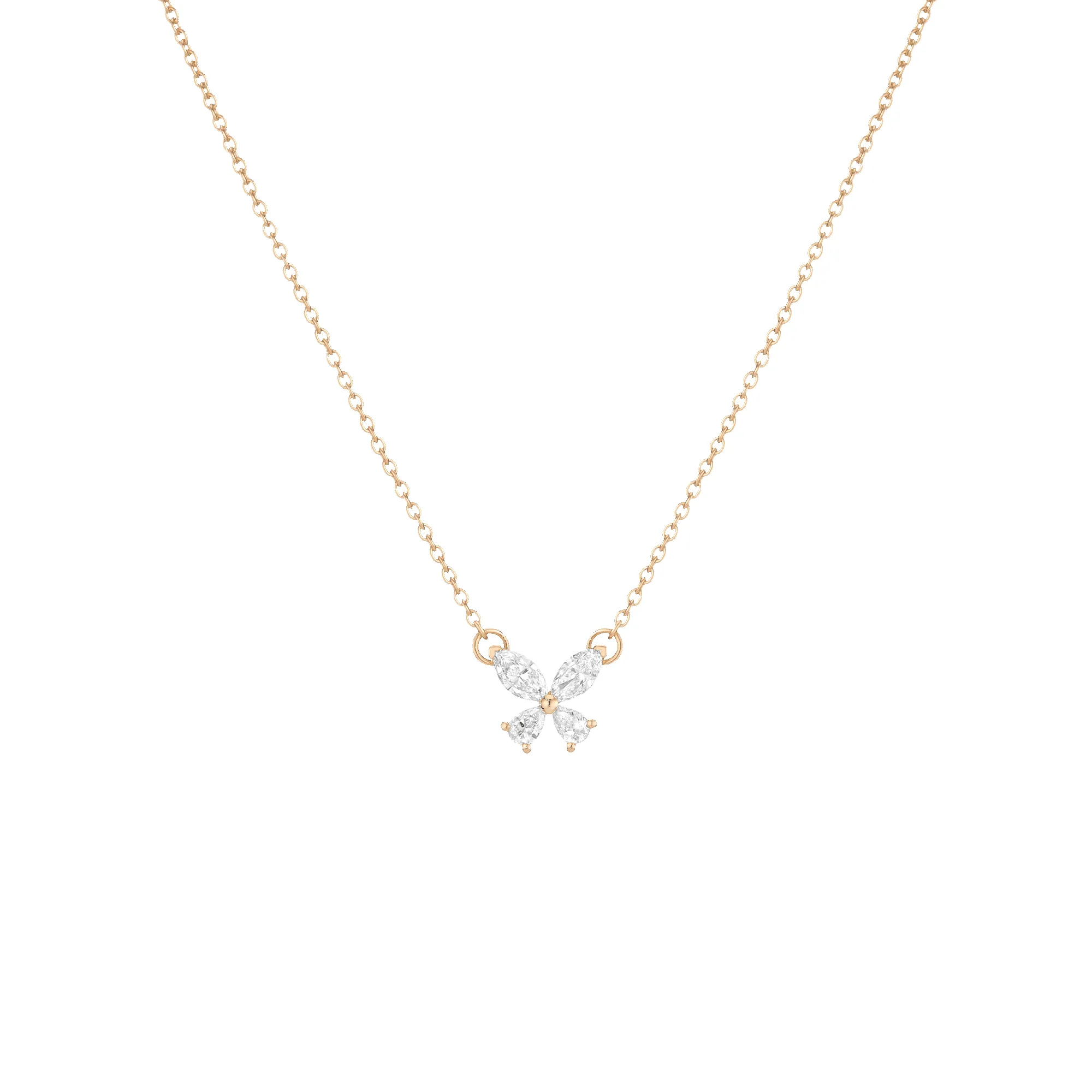 Lab Grown Diamond Butterfly Necklace sold by Aurate