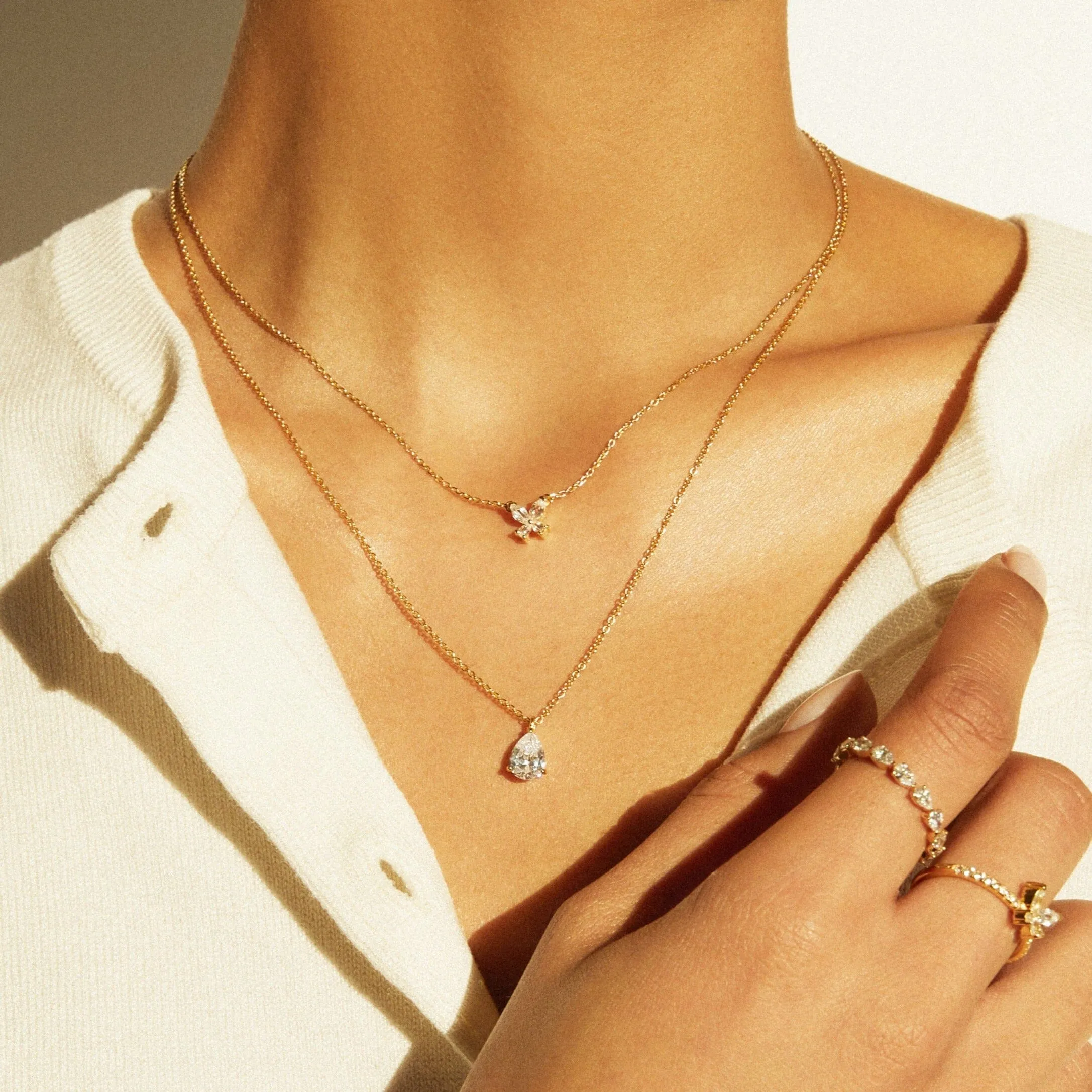 Lab Grown Diamond Butterfly Necklace sold by Aurate product image thumbnail 5