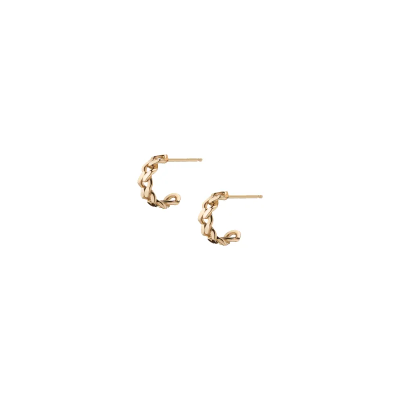 Love Me Knot Gold Huggie Earrings sold by Aurate