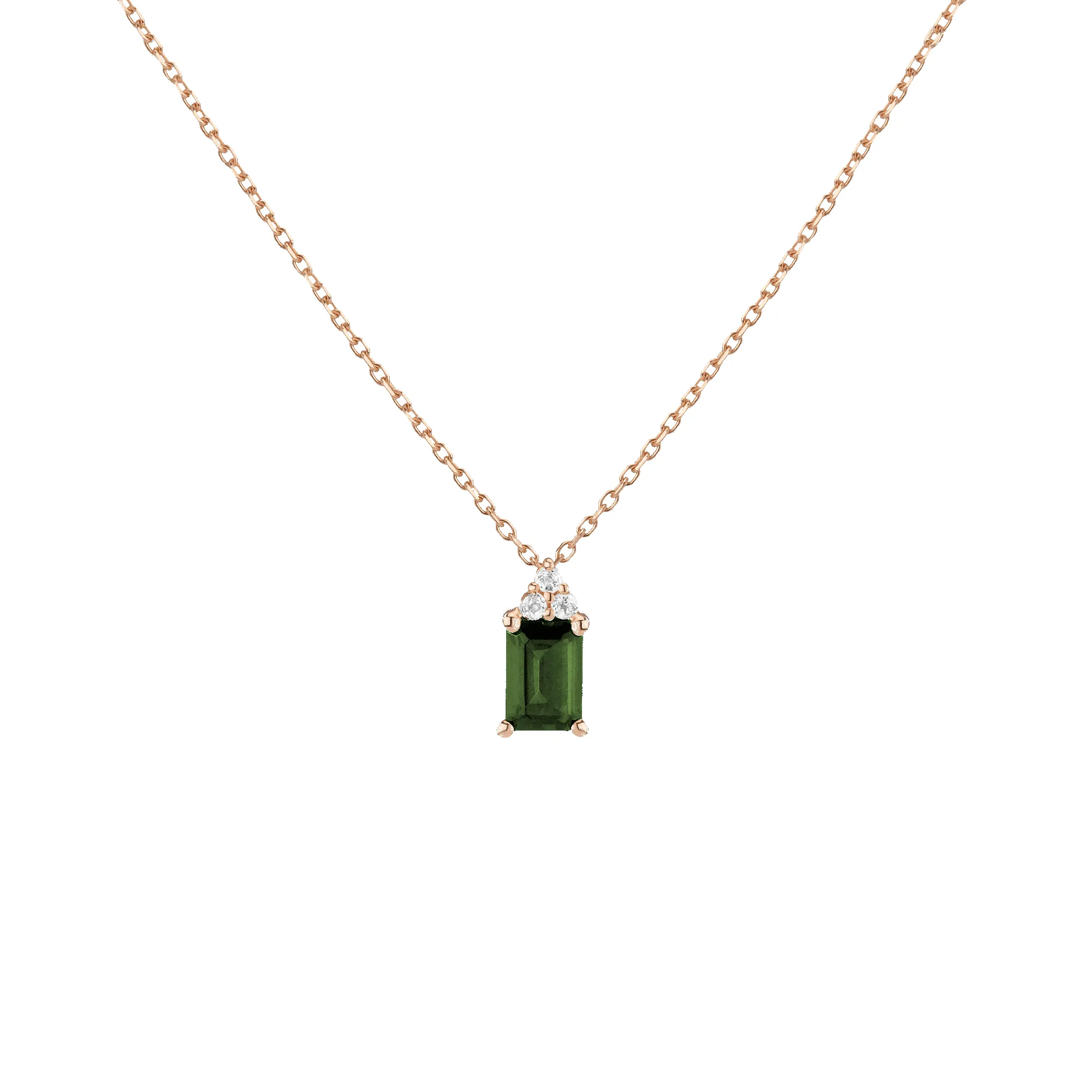 Vintage Emerald Cut Necklace sold by Aurate product image thumbnail 4