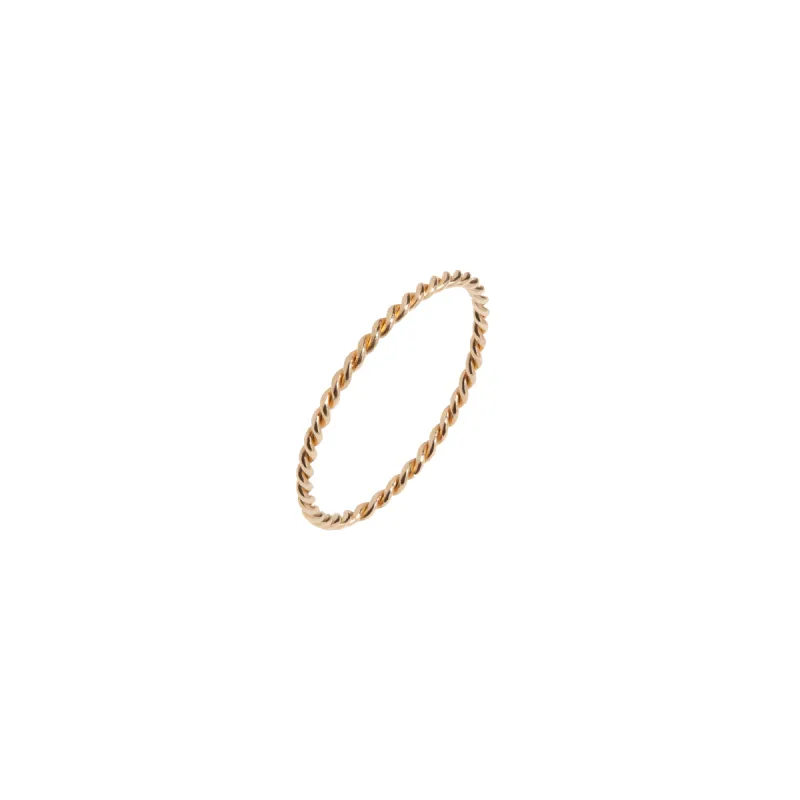 Stackable Twist Ring sold by Aurate