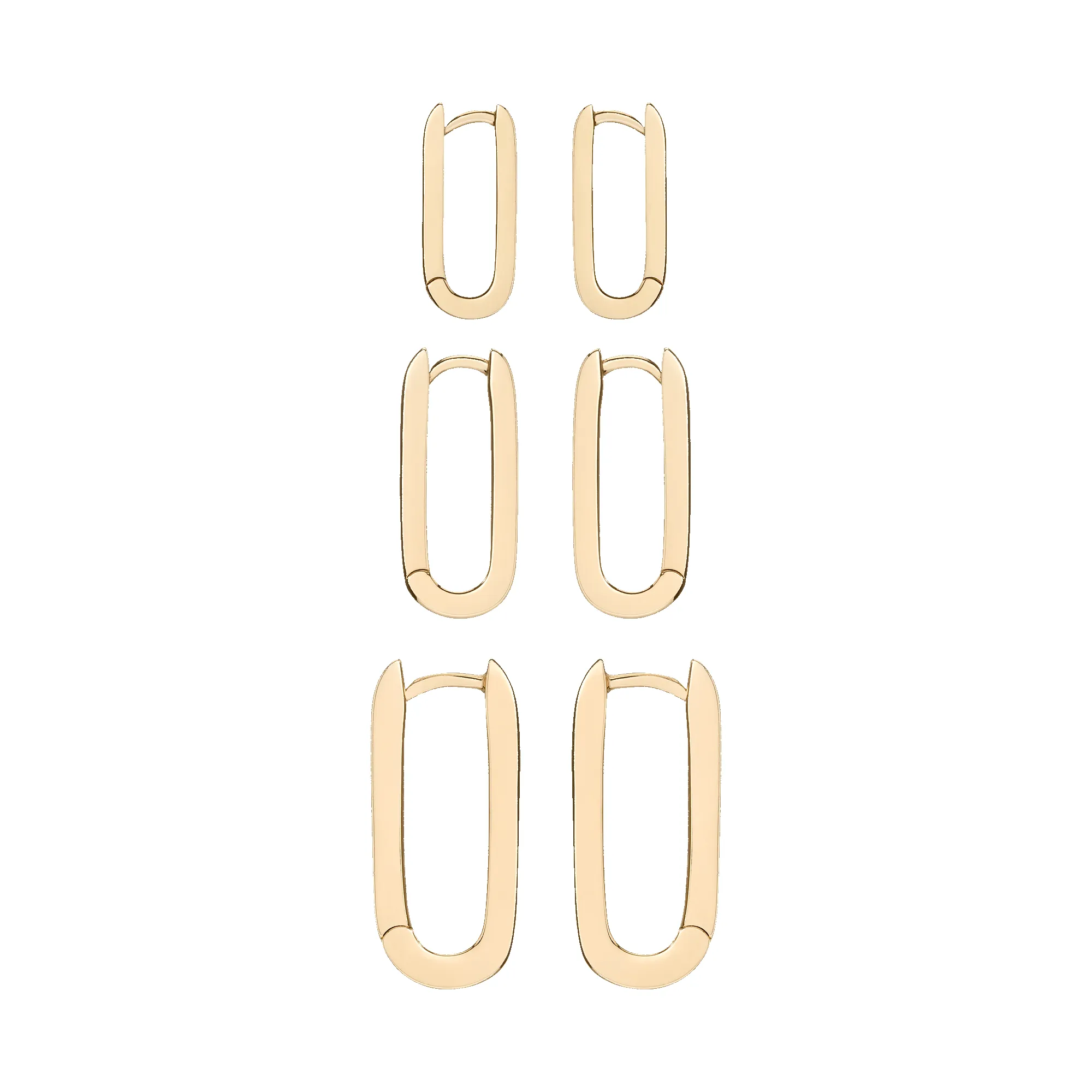 Triple Threat Gold Hoop Earring Set sold by Aurate