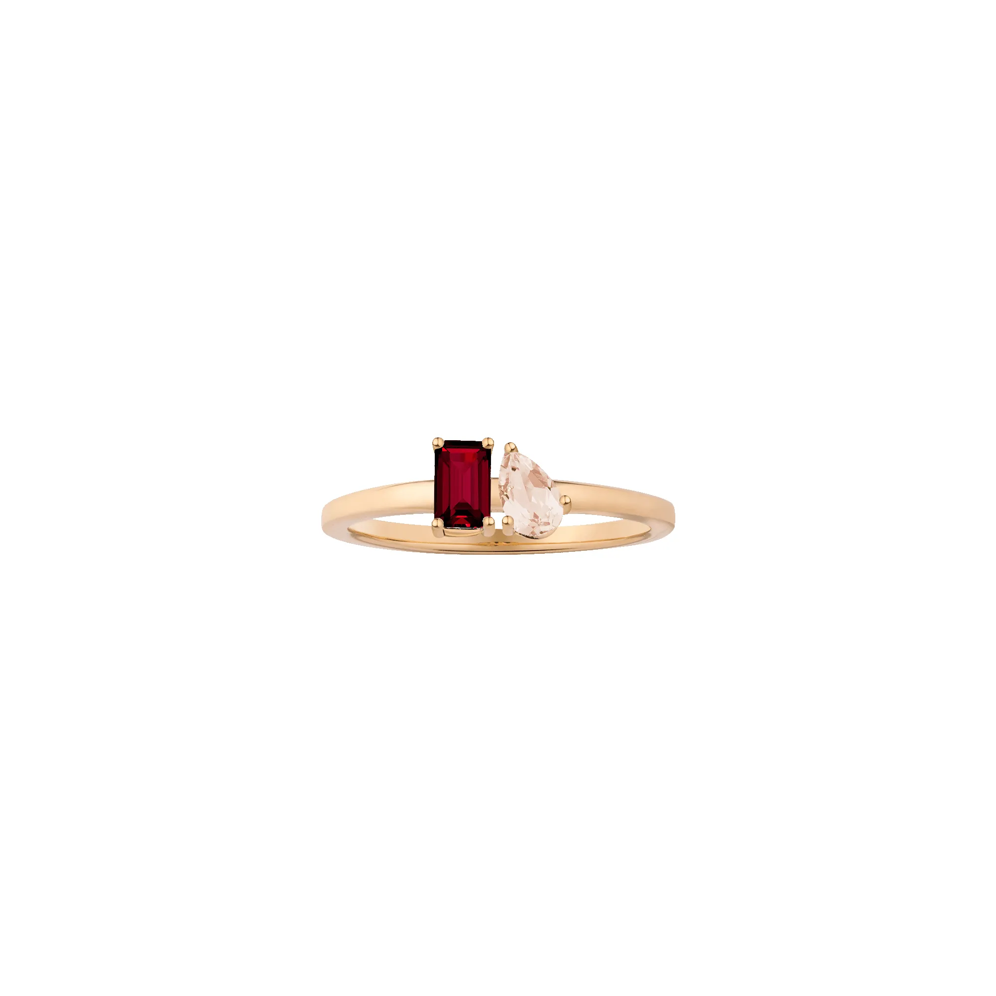 Toi et Moi Gemstone Mini Classic Ring sold by Aurate