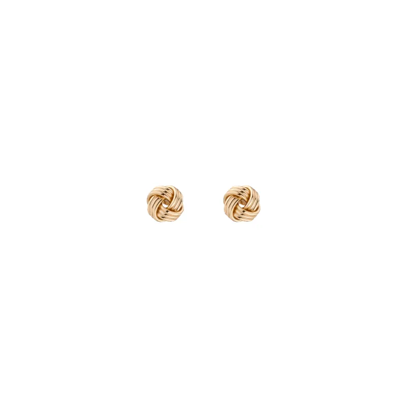 Gold Knot Stud Earrings sold by Aurate