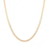 Solid Gold Herringbone Chain Necklace sold by Aurate