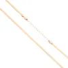 Solid Gold Herringbone Chain Necklace sold by Aurate